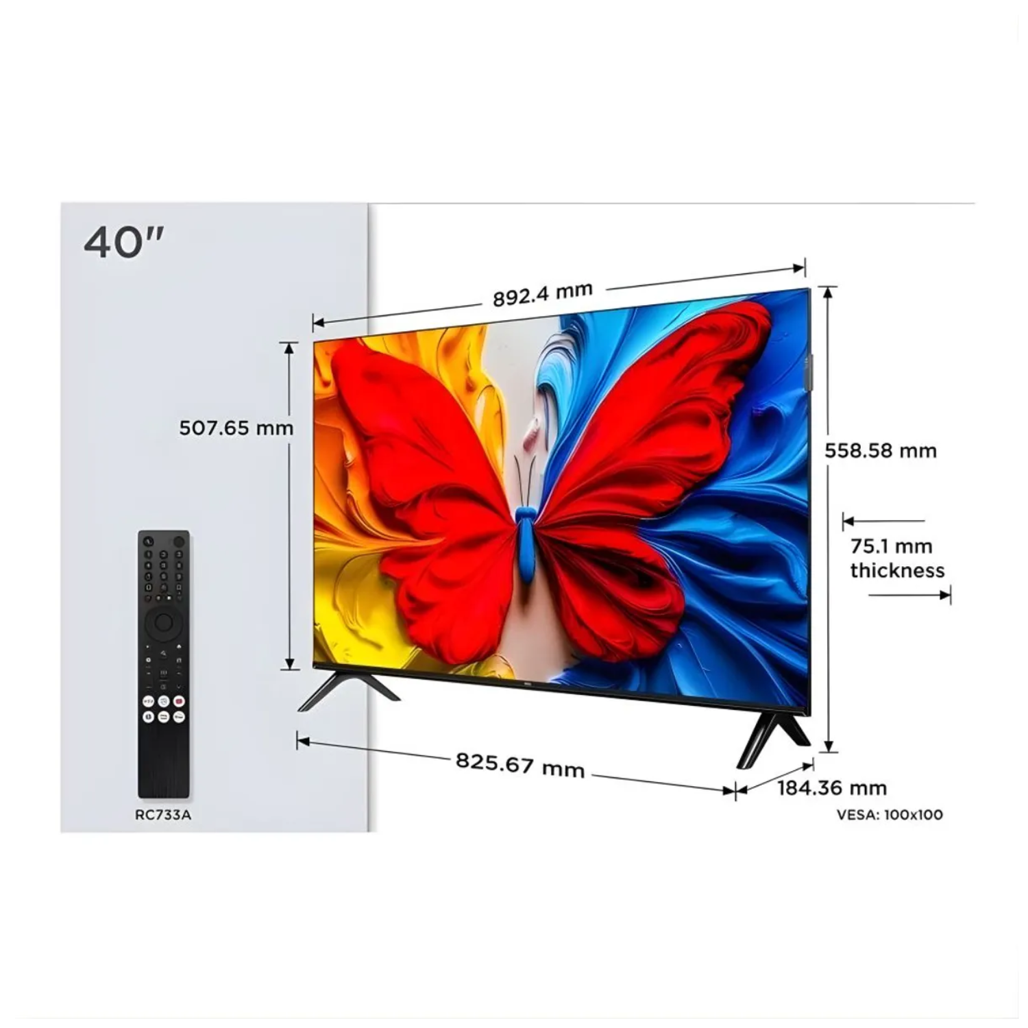 TELEVSOR TCL 40 PULGADAS QLED GOOGLE TV 40S5K - 6