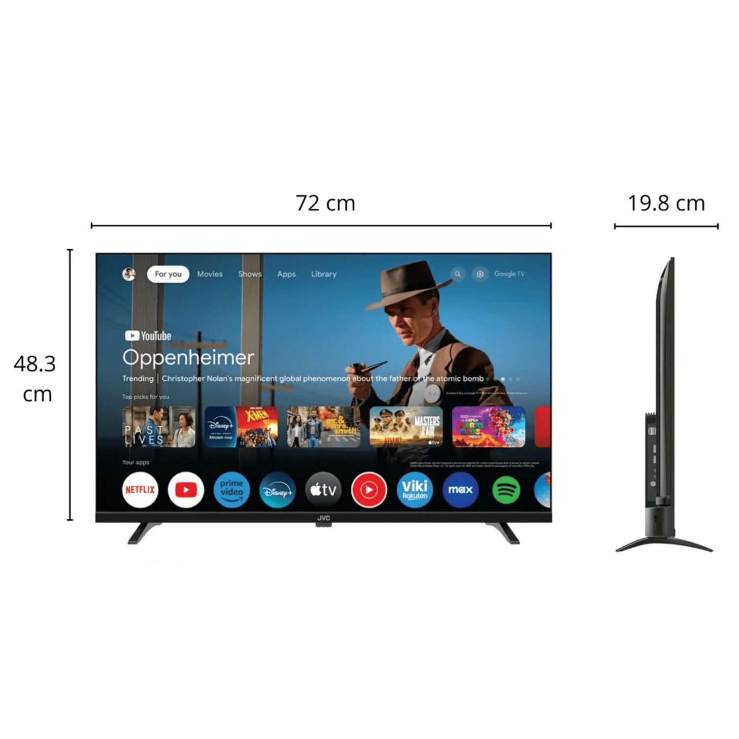 TELEVISOR JVC 32 HD SMART TV GOOGLE TV HD LED LT-32KM148 + RACK Y ANTENA DIGITAL - 4