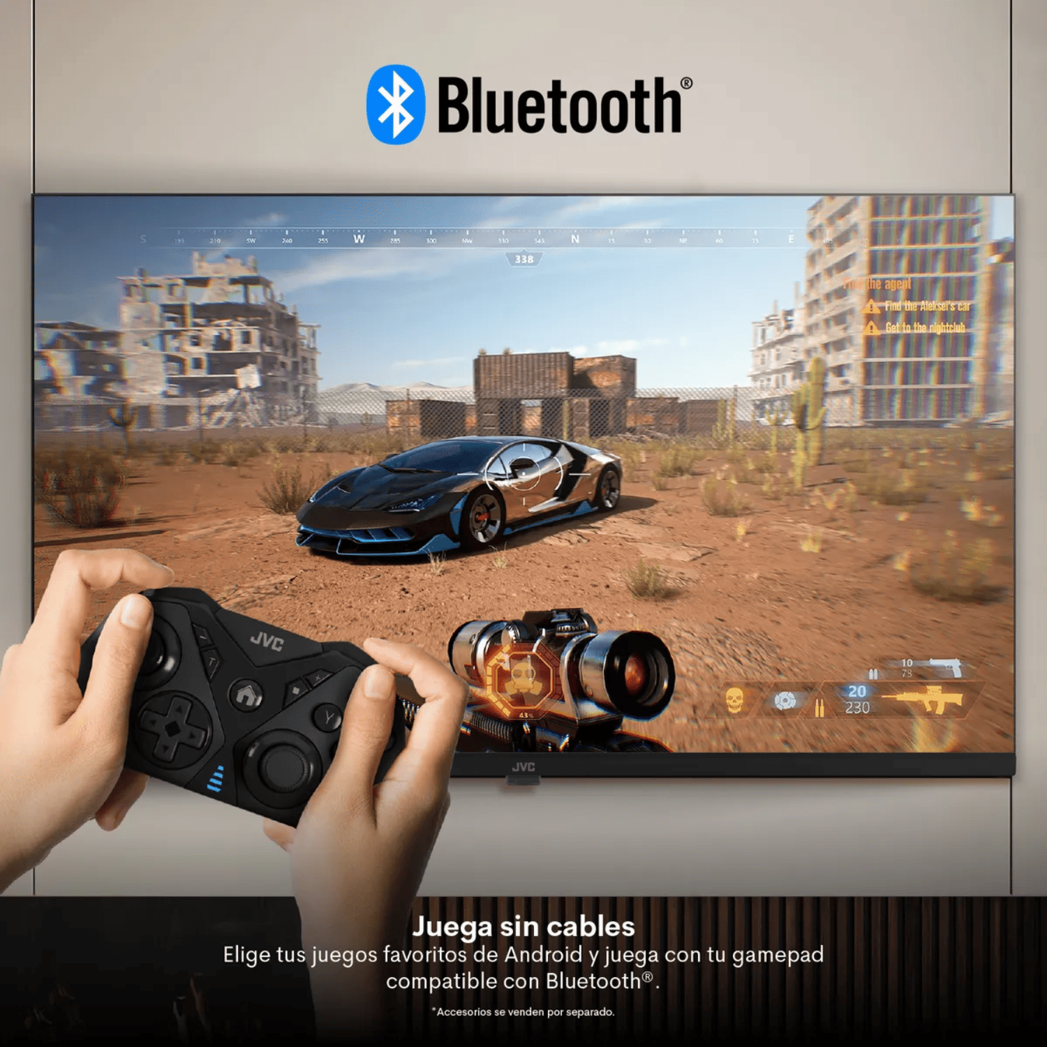 TELEVISOR JVC 32 HD SMART TV GOOGLE TV HD LED LT-32KM148 + SOUNDBAR NEX - 7