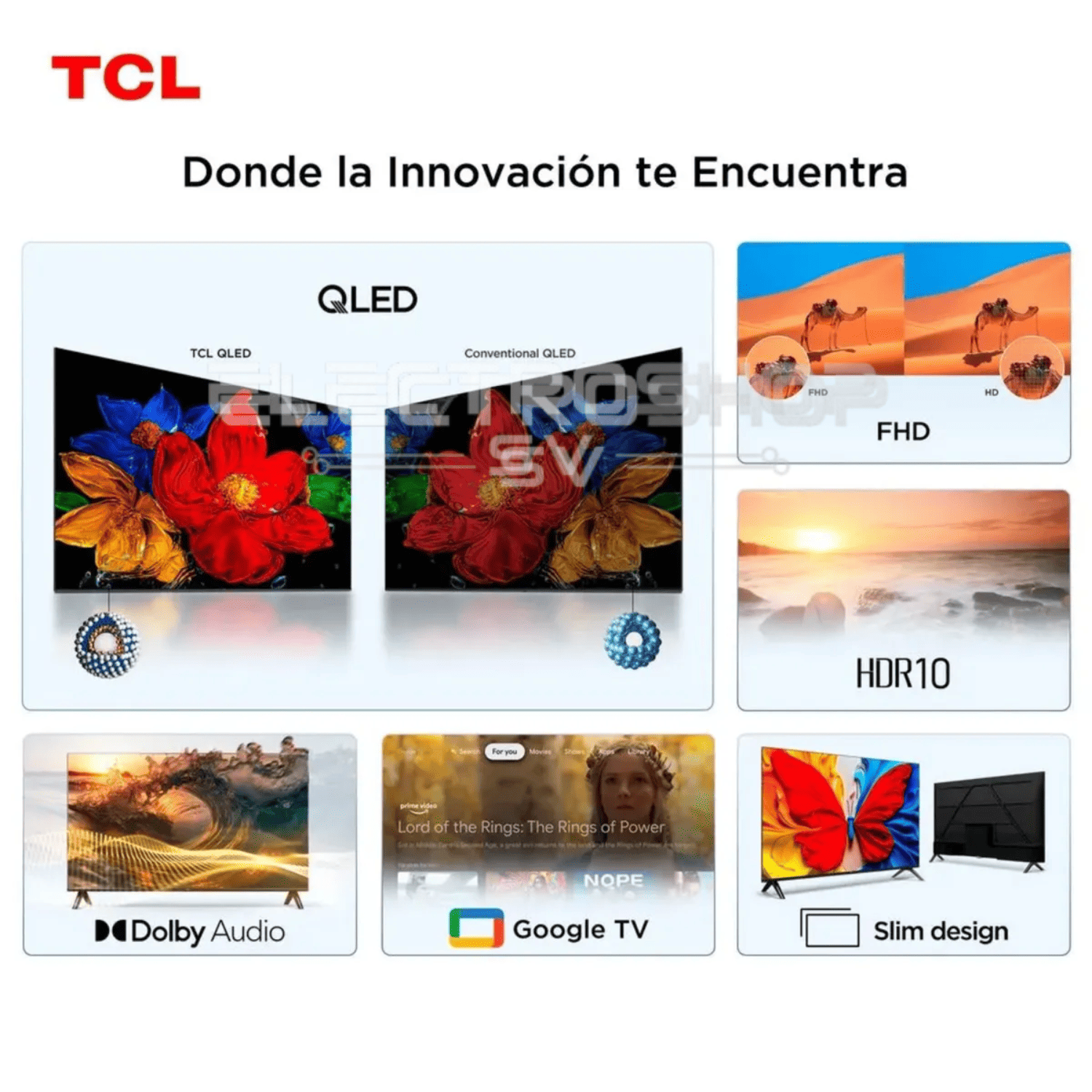 TELEVISOR TCL QLED 43' FULL HD SMART GOOGLE TV 43S5K - 2