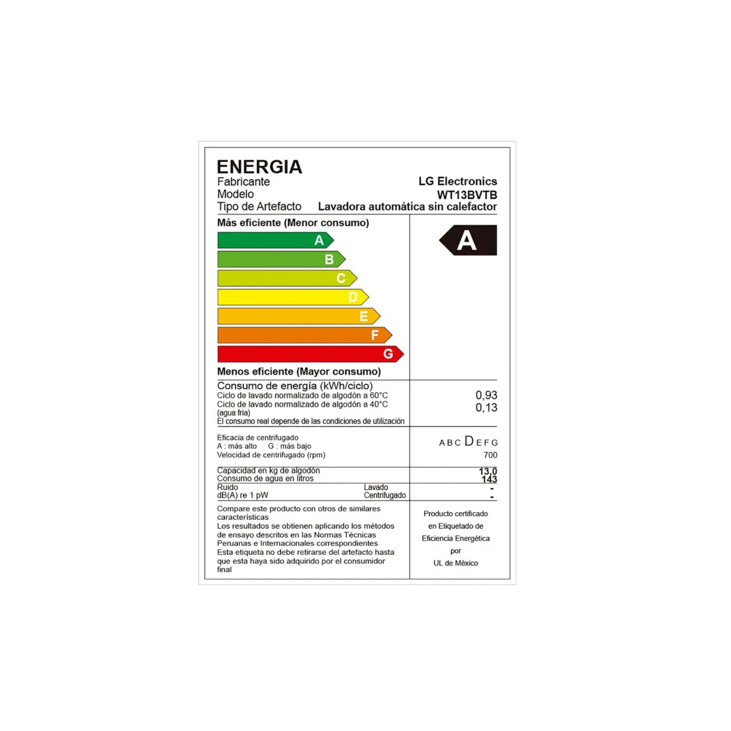 LAVADORA LG 13 KG WT13BVTB NEGRO - 6