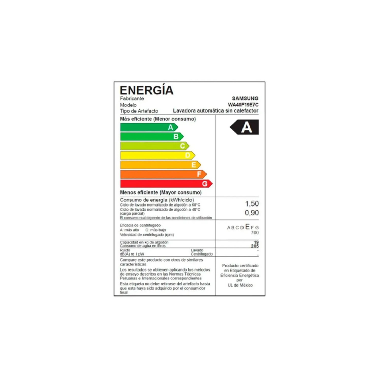 LAVADORA SAMSUNG 19KG ECOBUBBLE WA40F19E7CPE GRIS GRAFITO + PLANCHA IMACO - 8