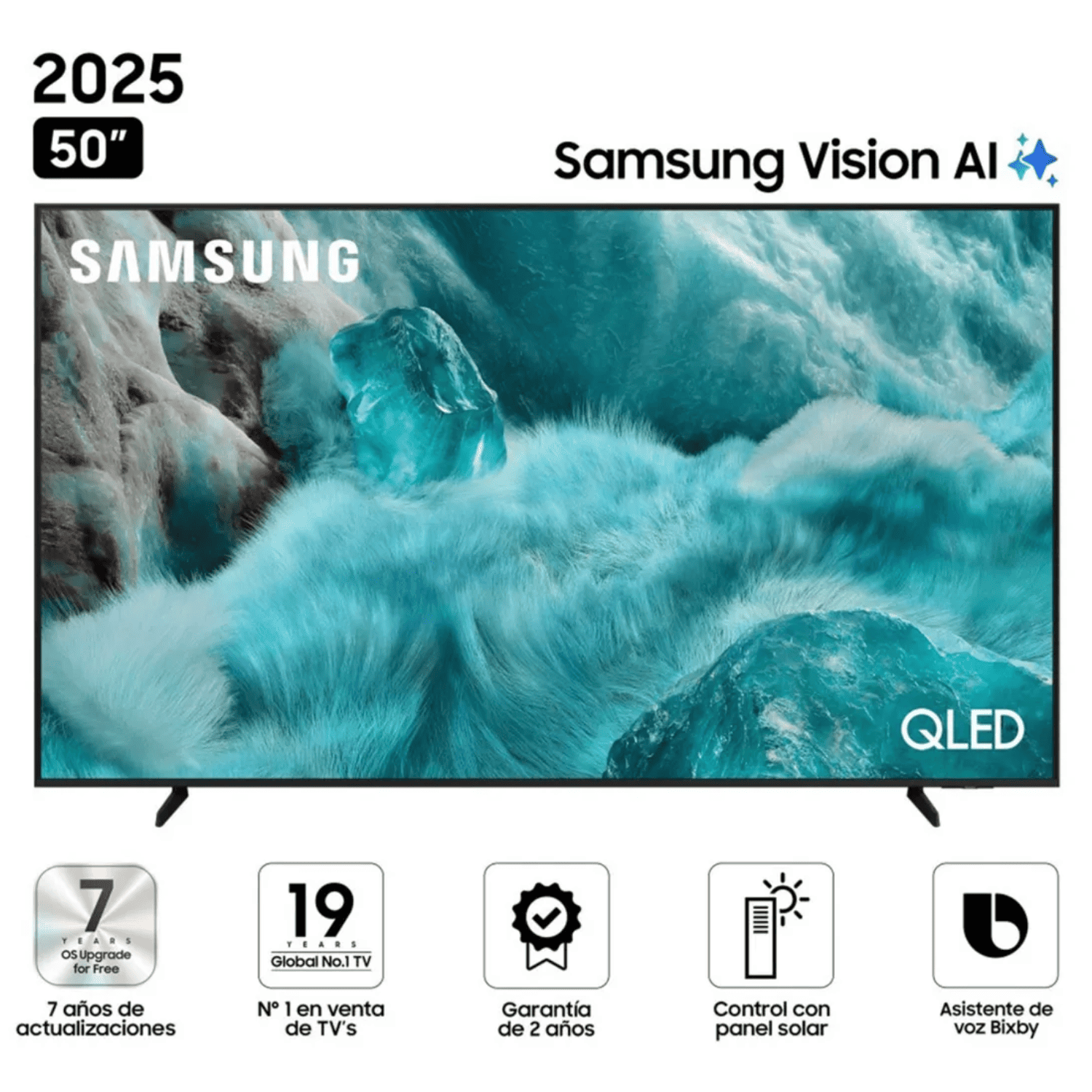 TELEVISOR SAMSUNG QLED TIZEN OS SMART TV 50 4K 50Q7F - NUEVO - 1