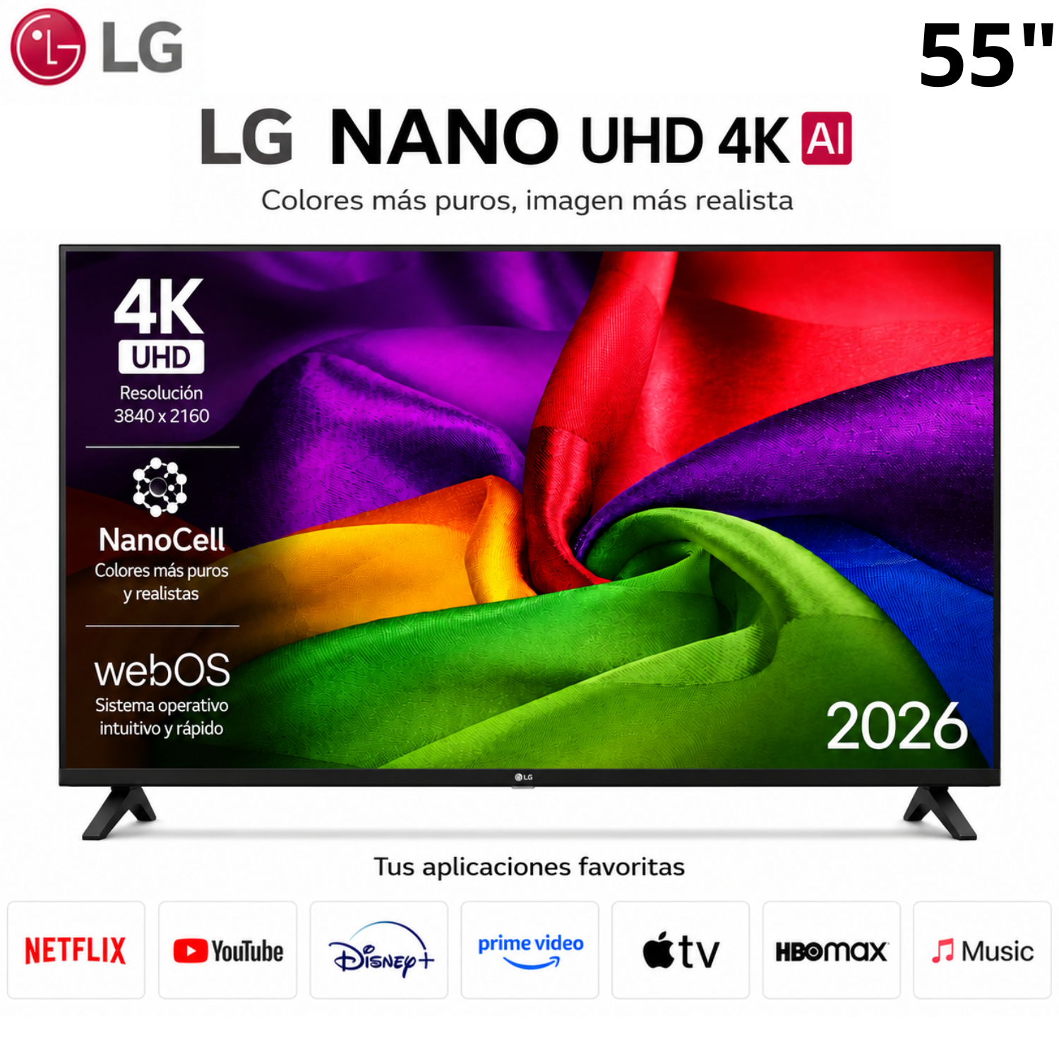 TELEVISOR SMART TV LG 4K ULTRA HD 55” 55NU800BPSB - 1