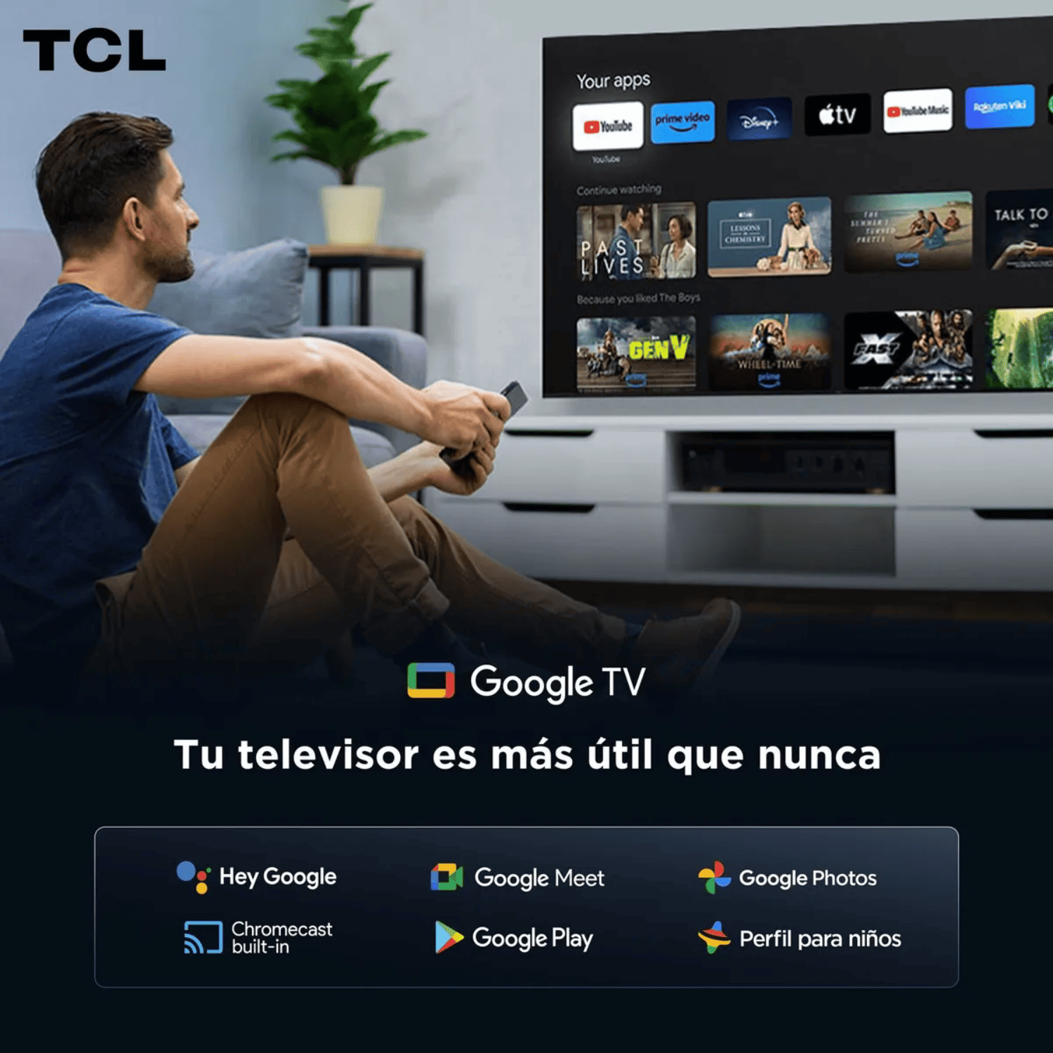 TELEVISOR TCL 65' QLED 4K UHD 65T6C GOOGLE TV + SOUNDBAR SAMSUNG - 6
