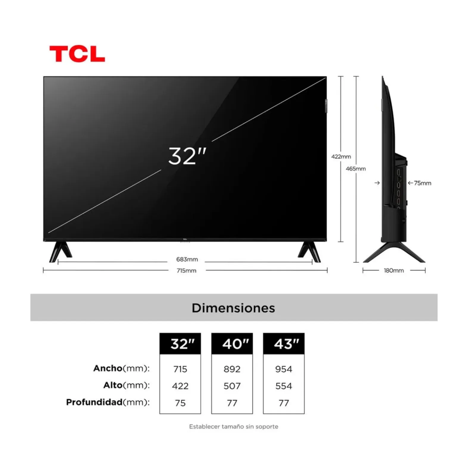 TELEVISOR TCL QLED 32 FHD GOOGLE TV 32S5K + SOUNDBAR TCL - 3