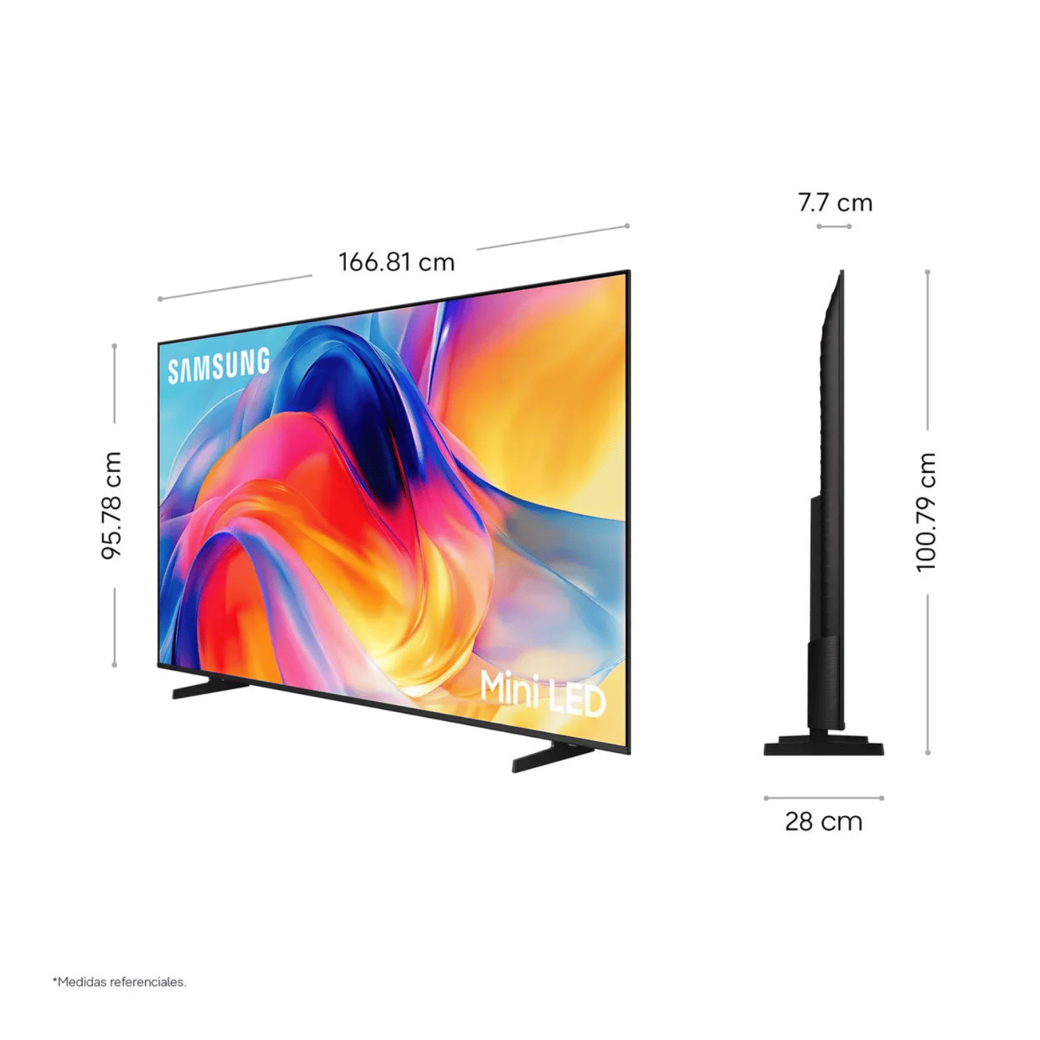 TELEVISOR SAMSUNG 75 MINI LED M70H VISION AI SMART TV 2026 + RACK + ANTENA - 2