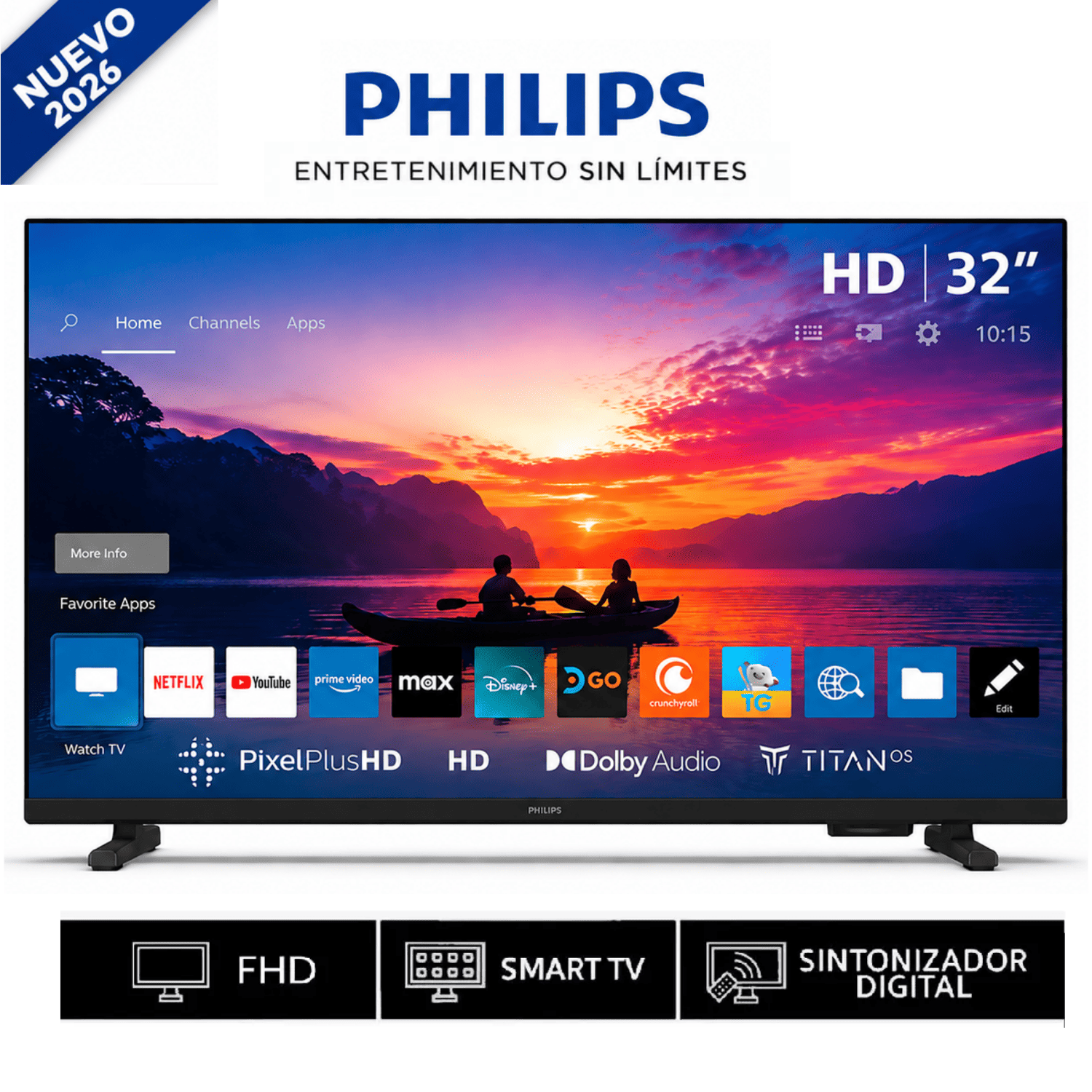 TELEVISOR PHILIPS SMART TV 32' LED HD 32PFD6910 - 1