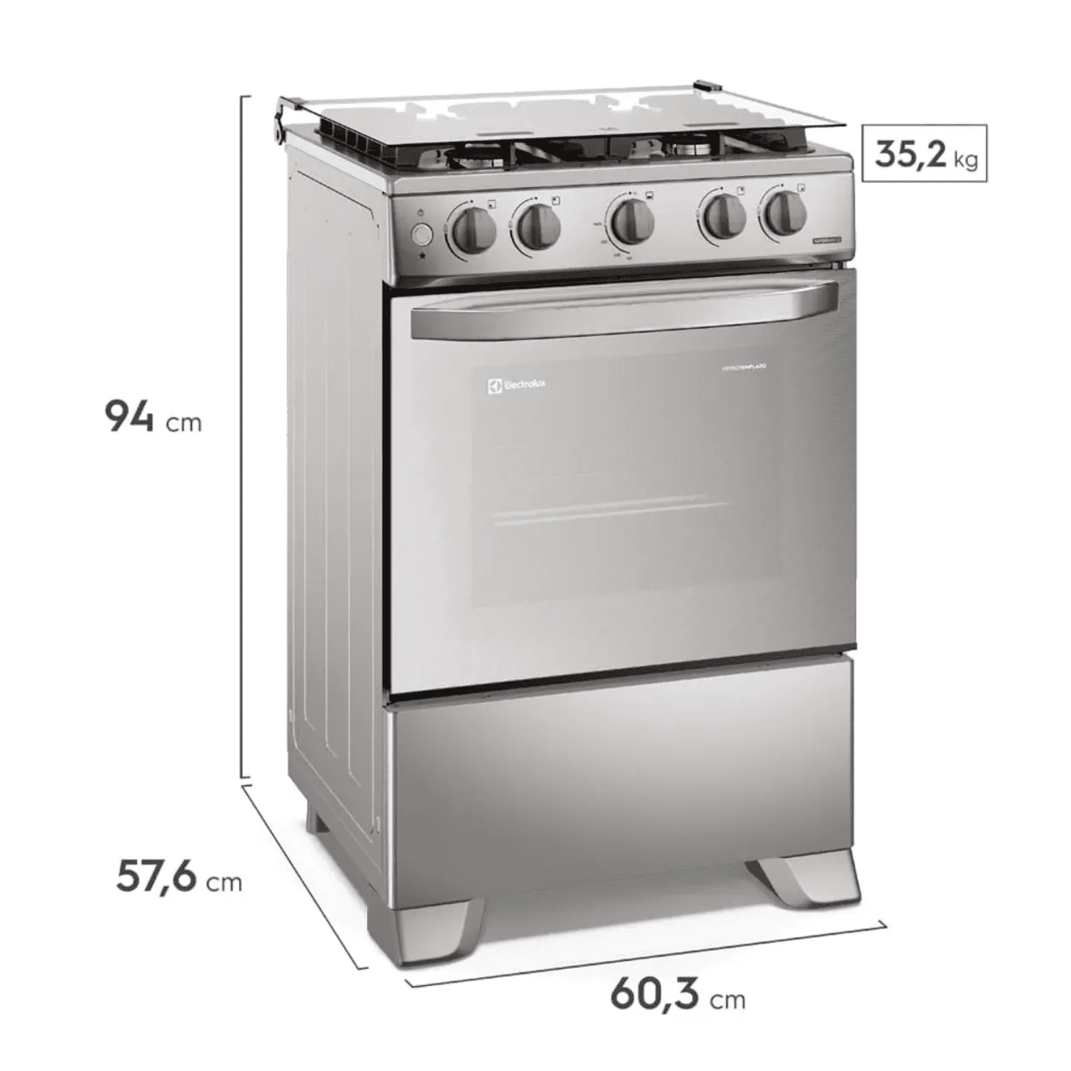 COCINA 4 QUEMADORES 60CM FE4GMR ELECTROLUX - 2