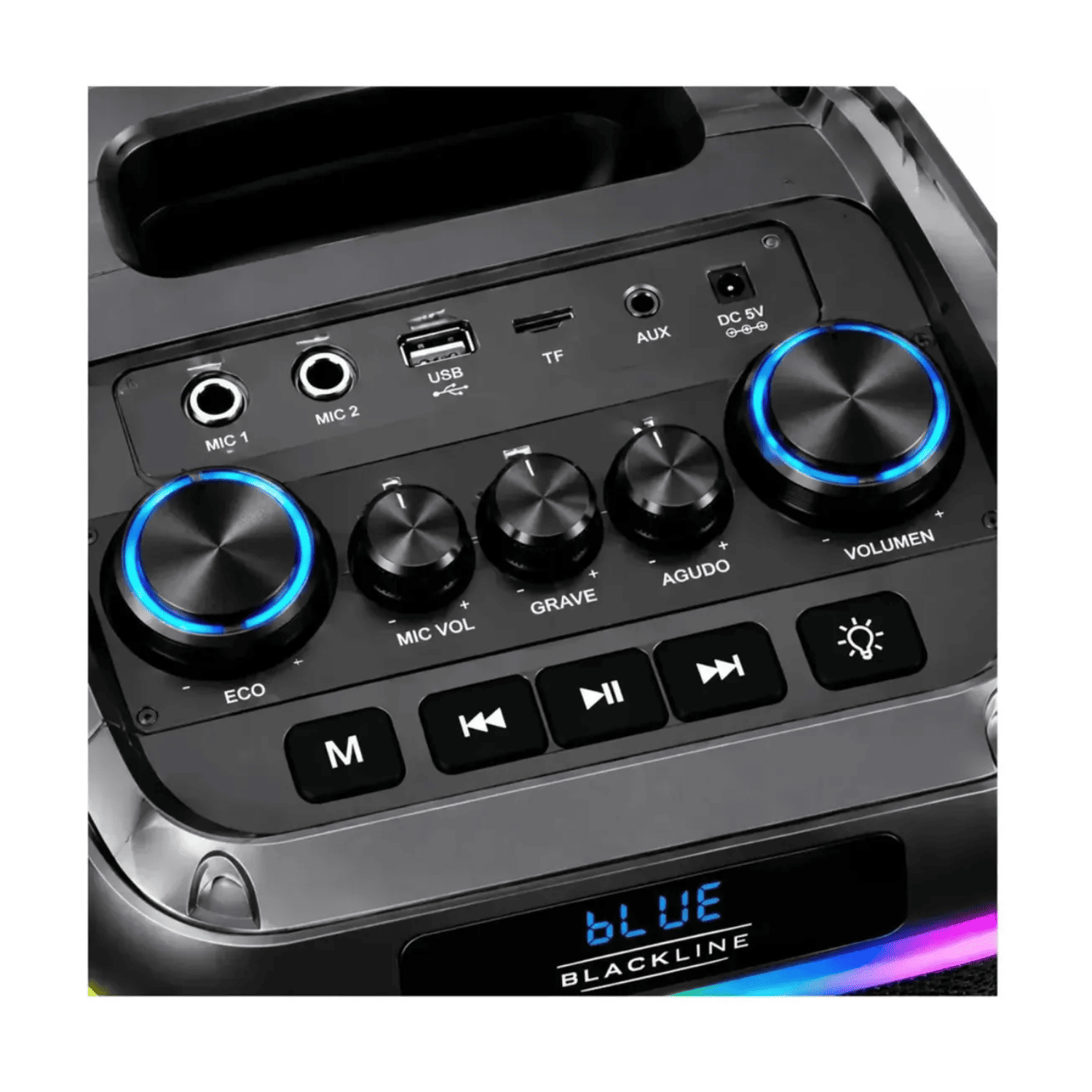 PARLANTE BLACKLINE 2X8 BT FM USB S. ESPACIAL DSP TWS PARTY BOOM - 2
