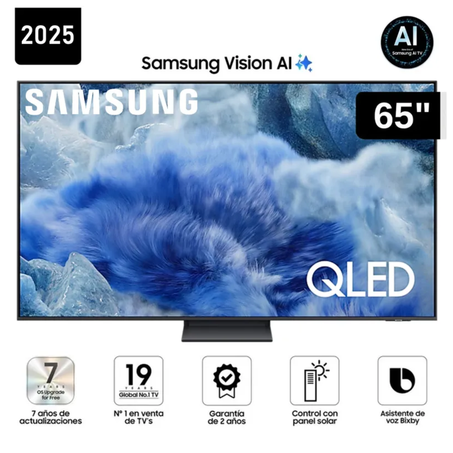 TELEVISOR SAMSUNG QLED 65 QN65Q8FAAGXPE TIZEN VISIÓN AI SMART TV - 1
