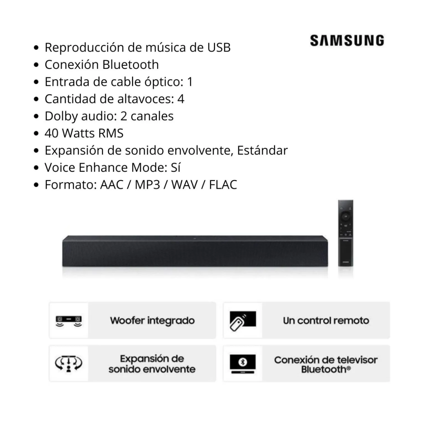 TELEVISOR SAMSUNG QLED 65 QN65Q8FAAGXPE TIZEN VISIÓN AI SMART TV + SOUNDBAR SAMSUNG - 3