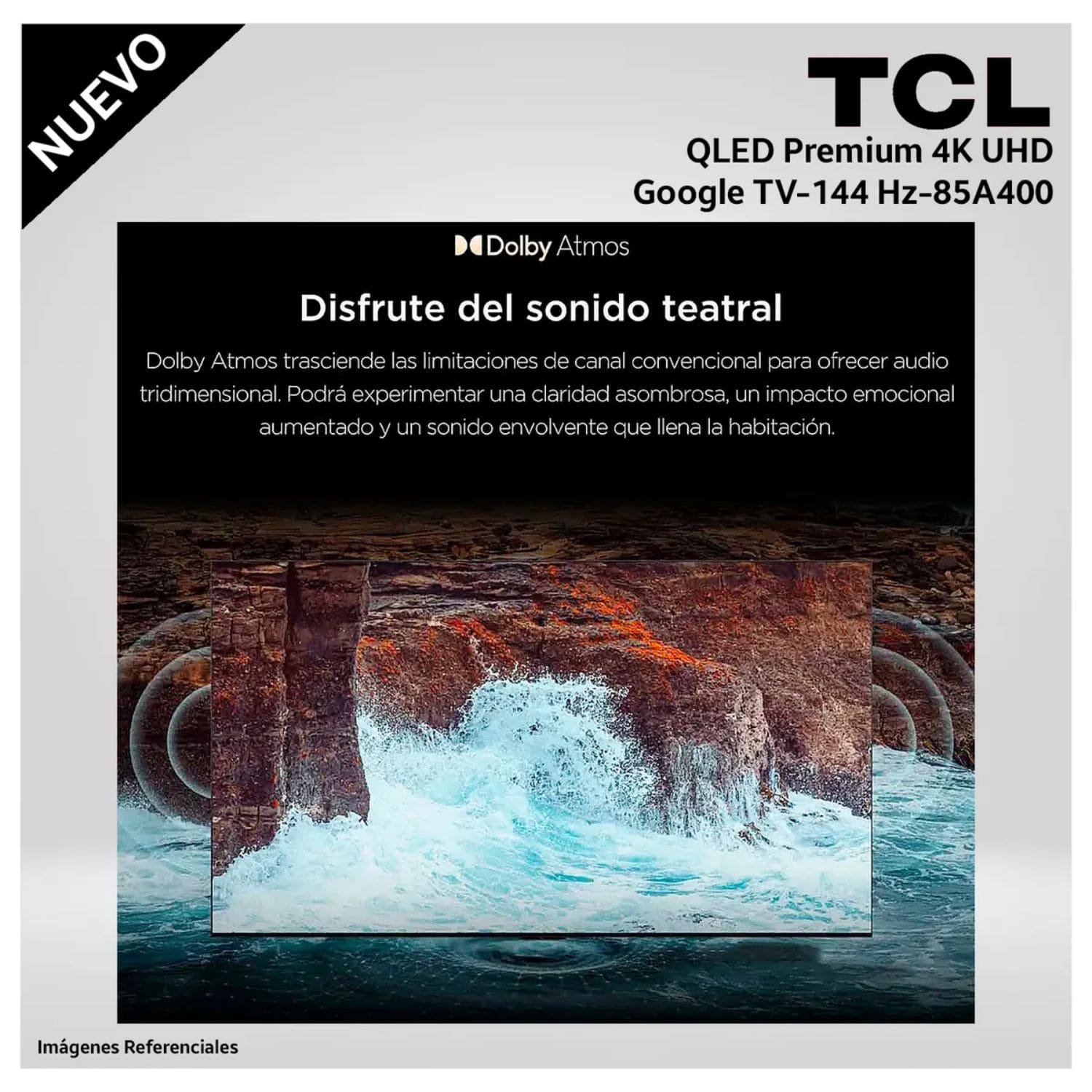 TELEVISOR TCL 85 PREMIUM QLED UHD 4K GOOGLE TV 85A400 + SOUNDBAR SAMSUNG - 6