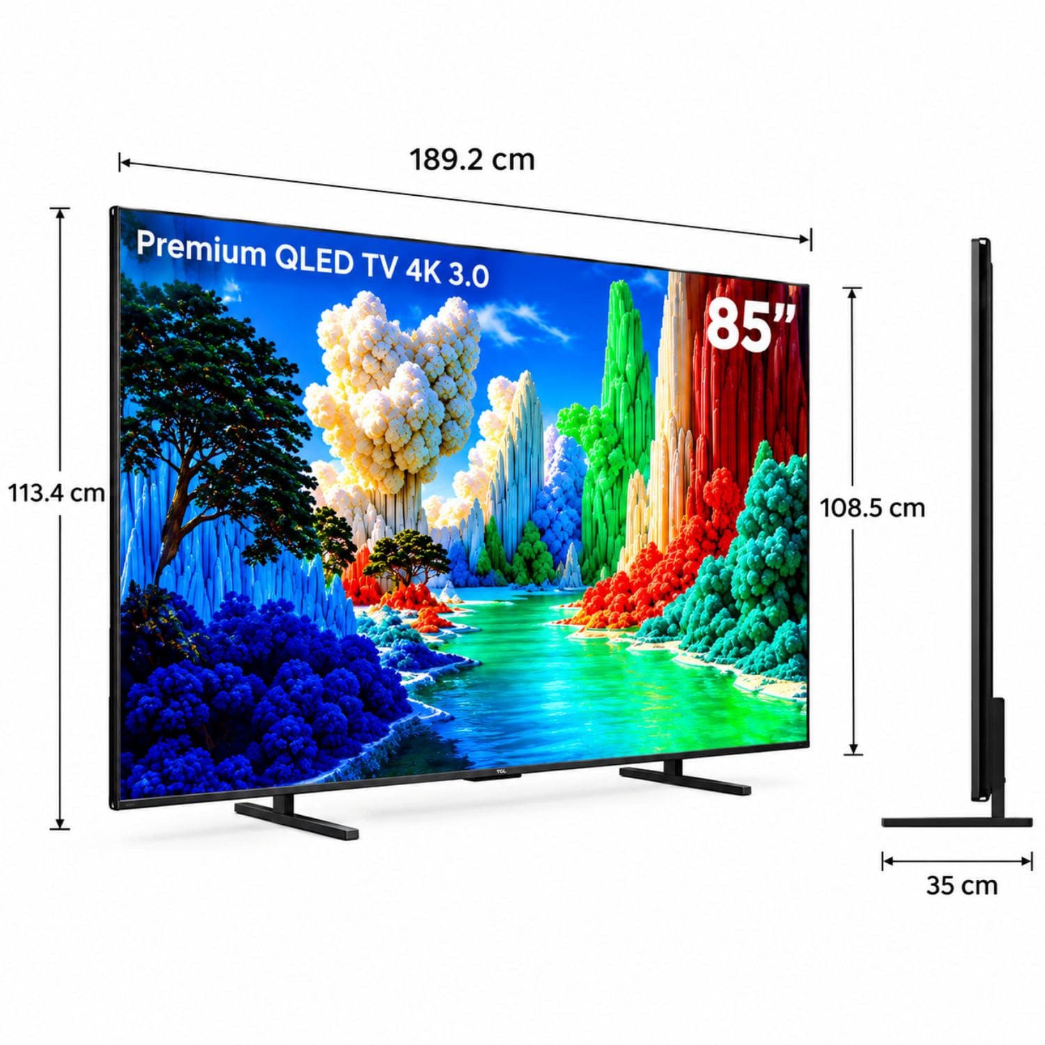 TELEVISOR TCL 85 PREMIUM QLED UHD 4K GOOGLE TV 85A400 + SOUNDBAR LG - 2
