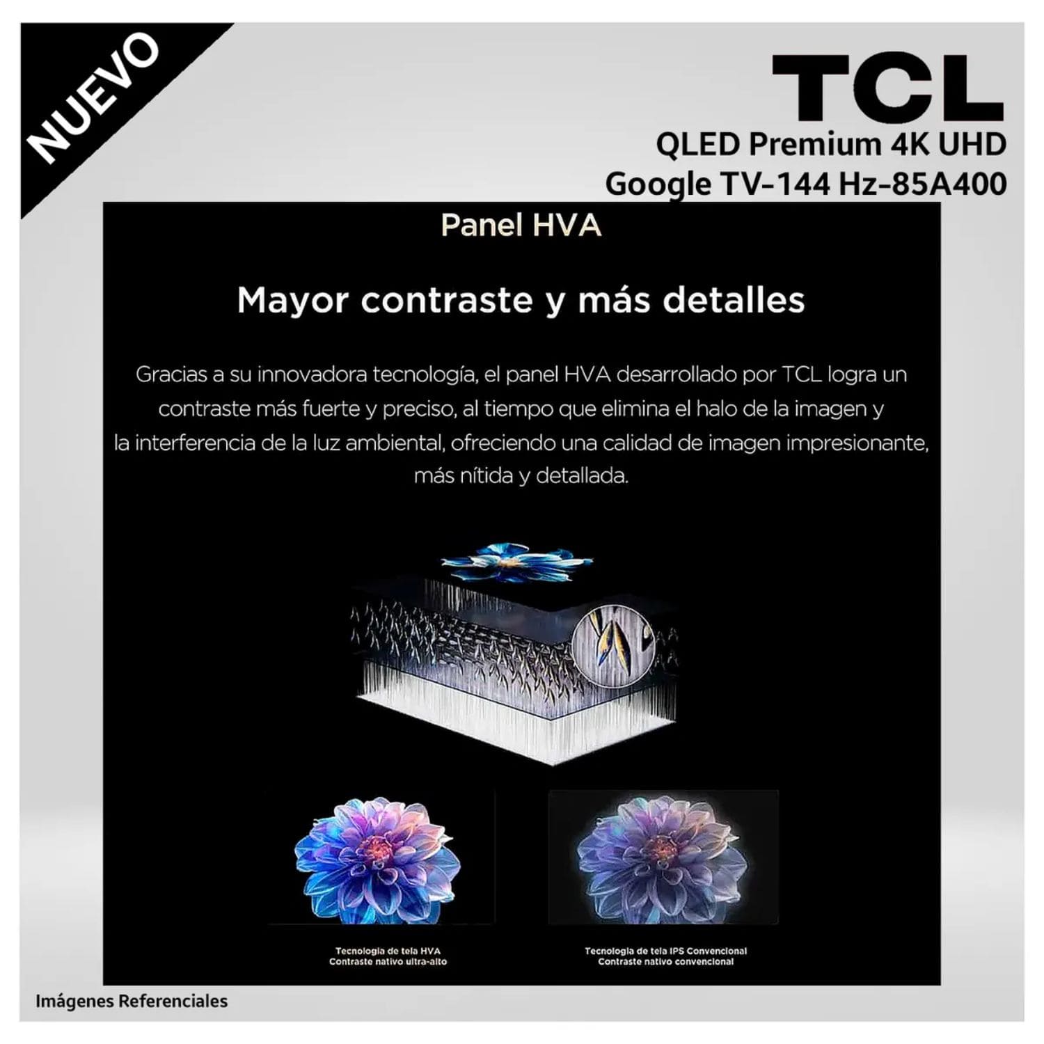 TELEVISOR TCL 85 PREMIUM QLED UHD 4K GOOGLE TV 85A400 + PARLANTE BLACKLINE - 7