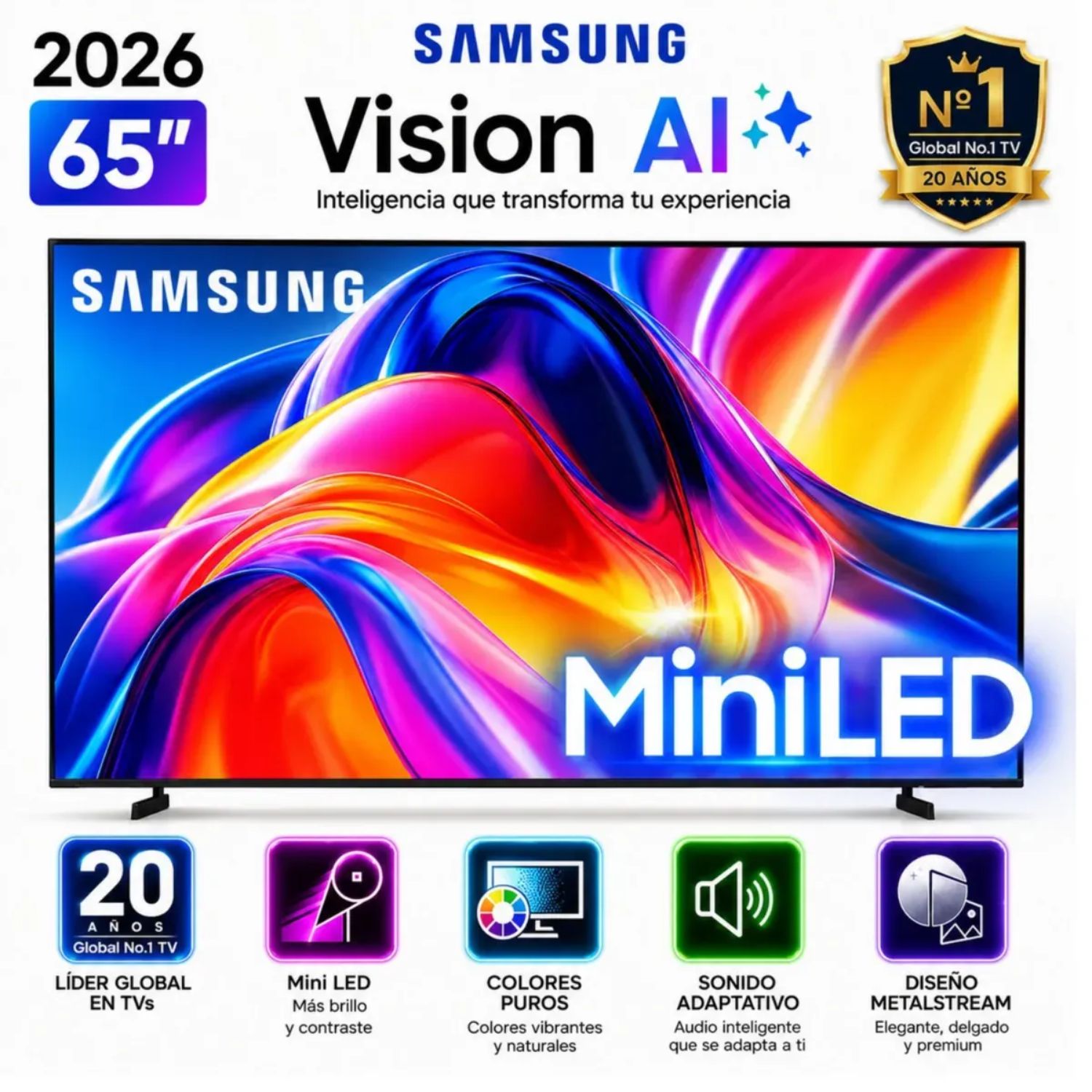 TELEVISOR SMART SAMSUNG M70 65 4K UHD MINI LED TIZEN OS UN65M70HAGXPE - 1