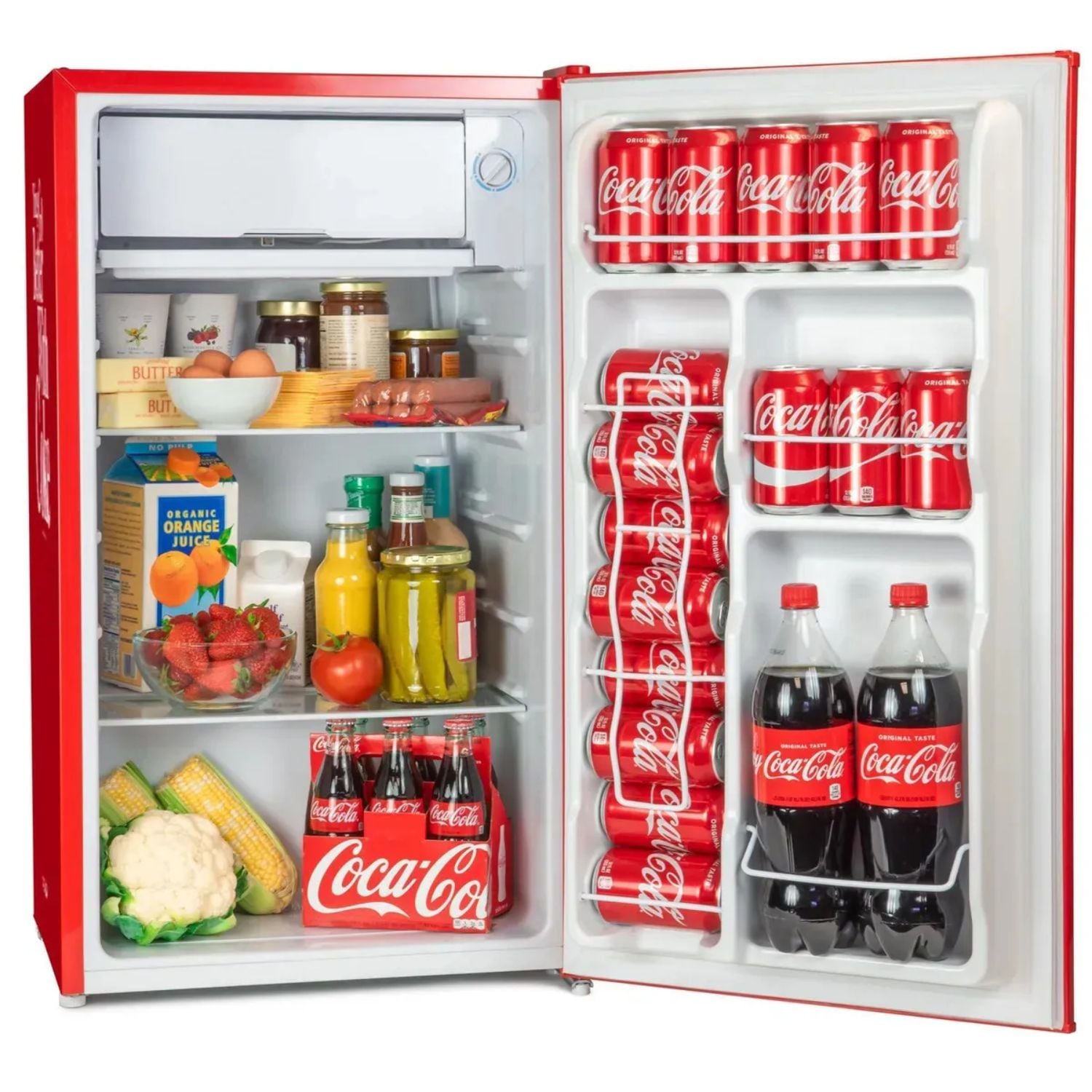 FRIGOBAR NOSTALGIA 90 LT COCA COLA CKRF32CRWC-R ROJO - 2