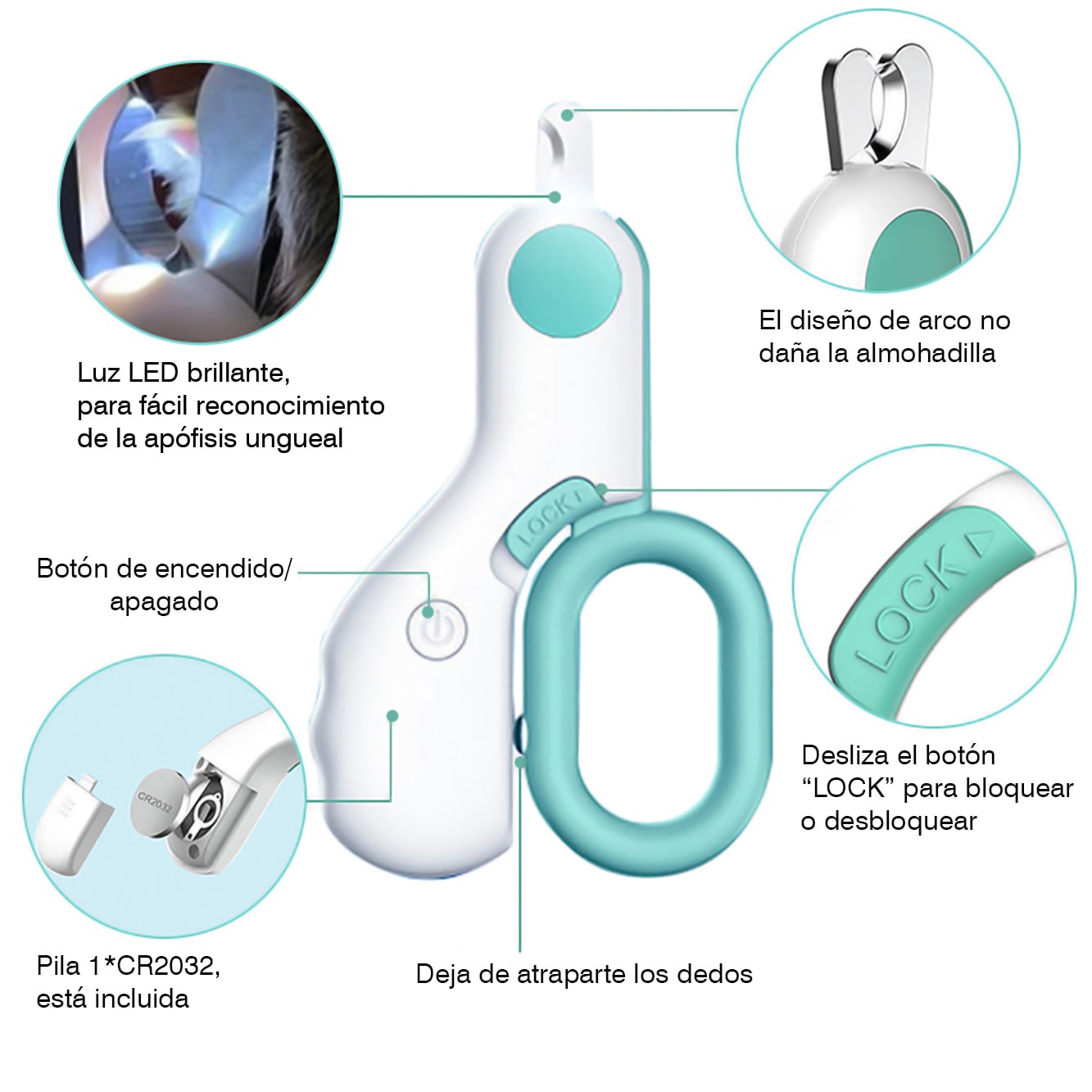 CORTAUÑAS LED PARA GATOS PERROS Y ANIMALES PEQUEÑOS - 3