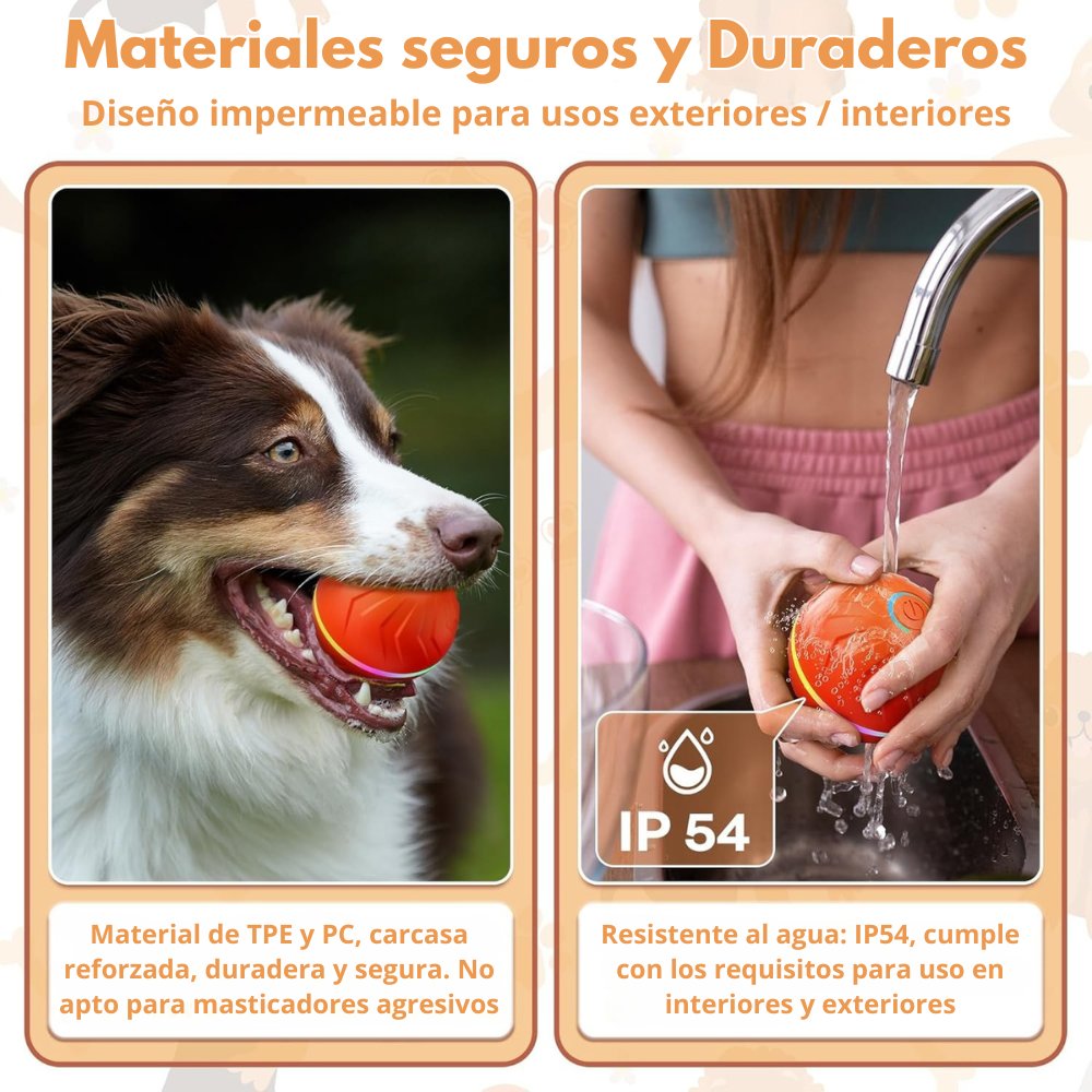 PELOTA INTERACTIVA PARA PERROS JUGUETE LED DE REBOTE, PETZYNERGY - 6