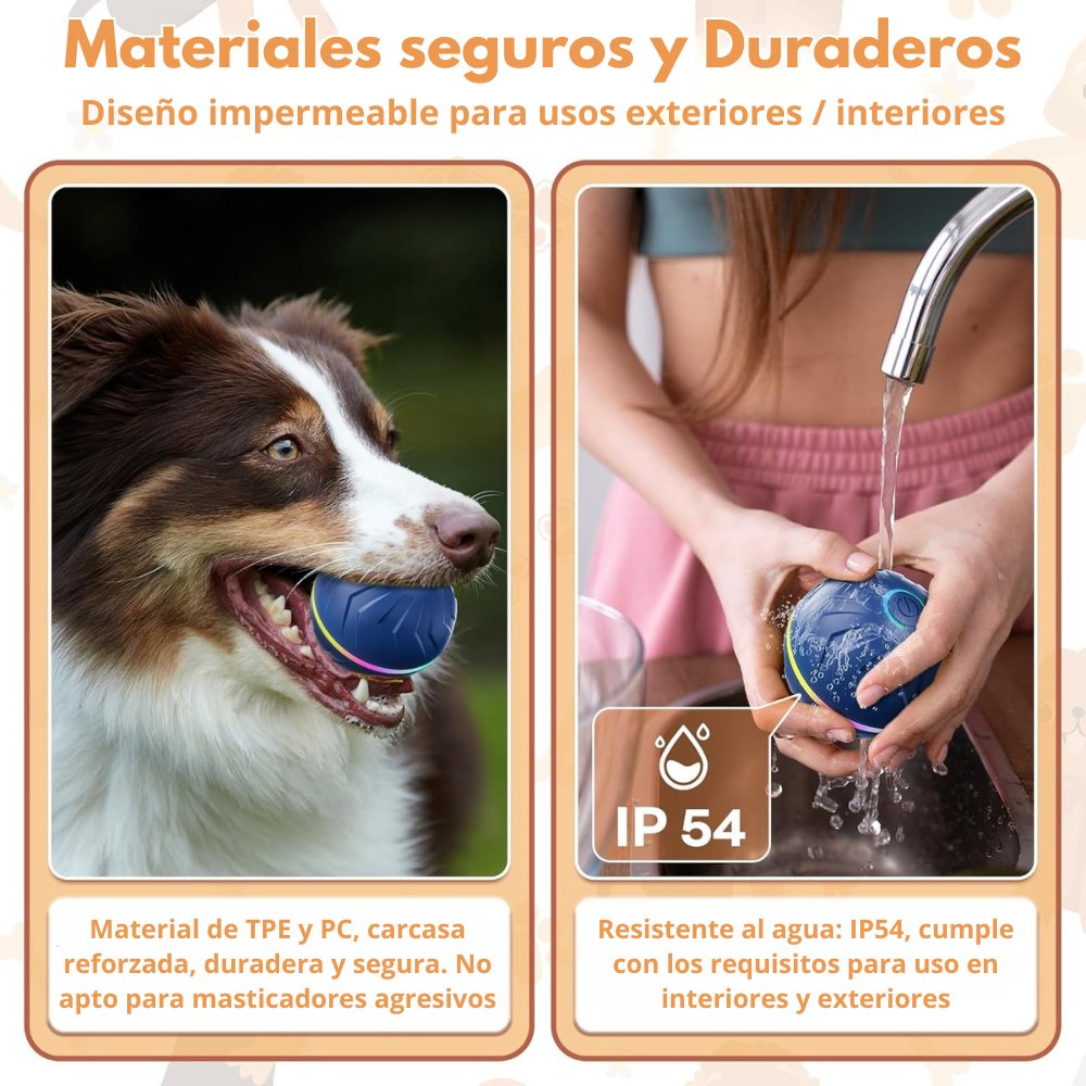PELOTA INTERACTIVA PARA PERROS JUGUETE LED DE REBOTE, PETZYNERGY - 6