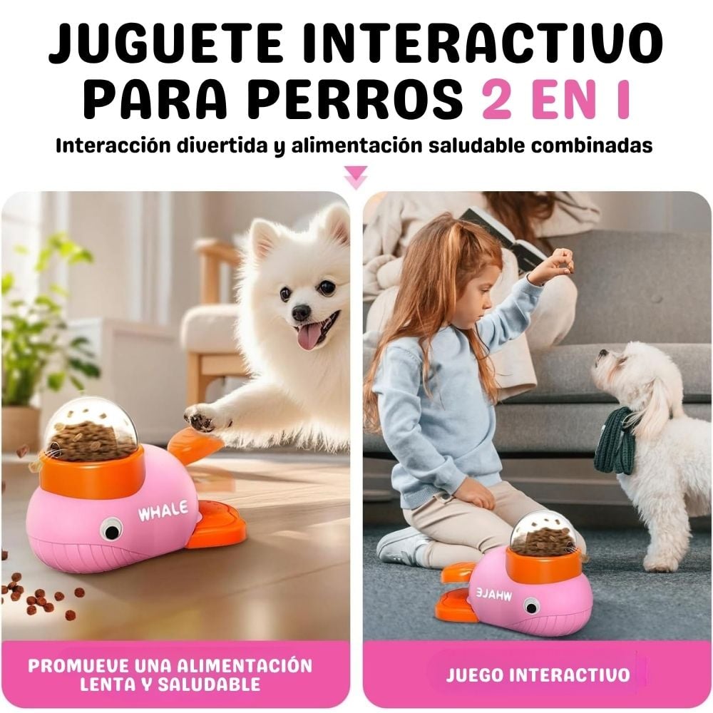 JUGUETE DISPENSADOR INTERACTIVO PARA PERROS COMEDERO LENTO - 2
