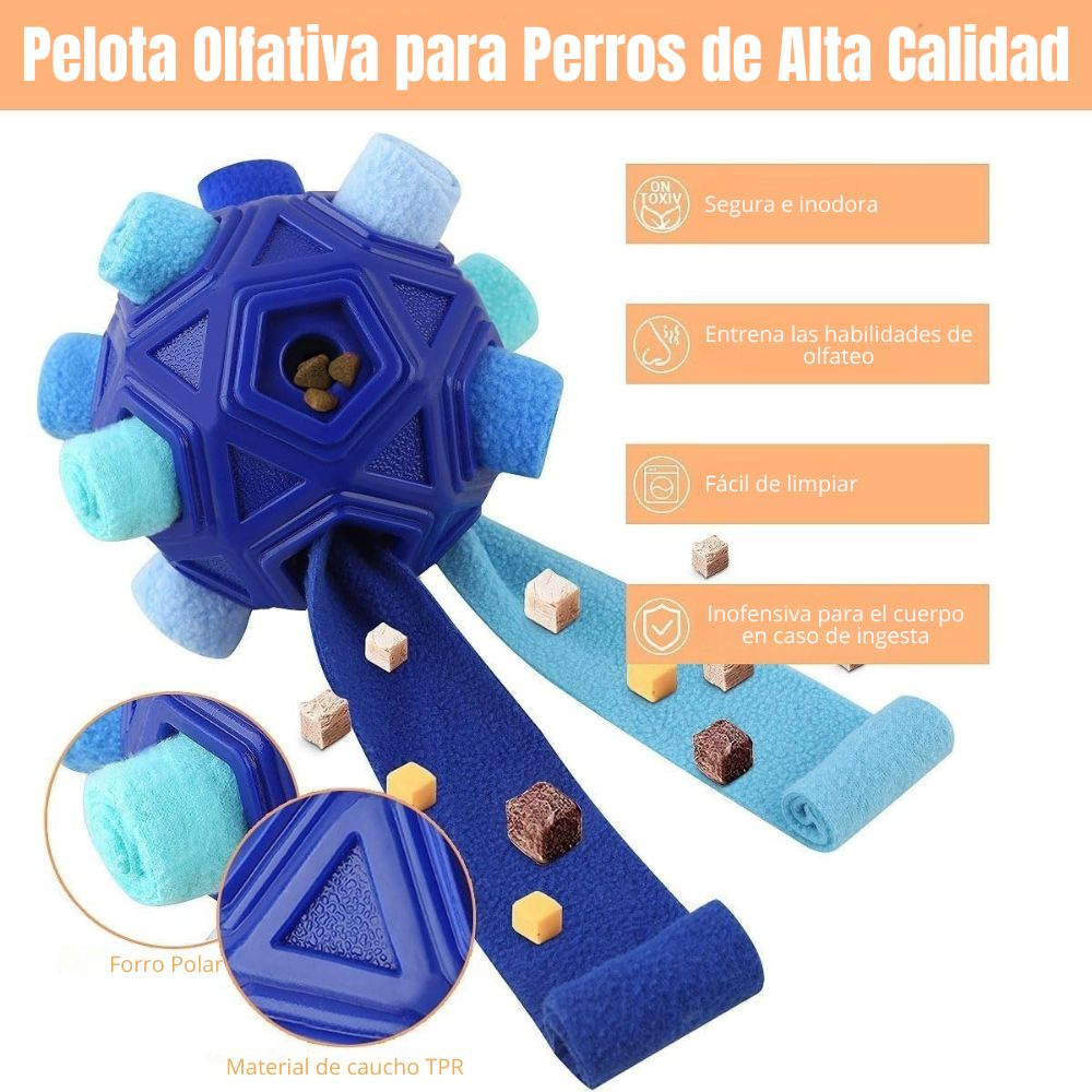 PELOTA INTERACTIVA PARA PERRO JUGUETE OLFATIVO DISPENSADOR DE PREMIOS - 3