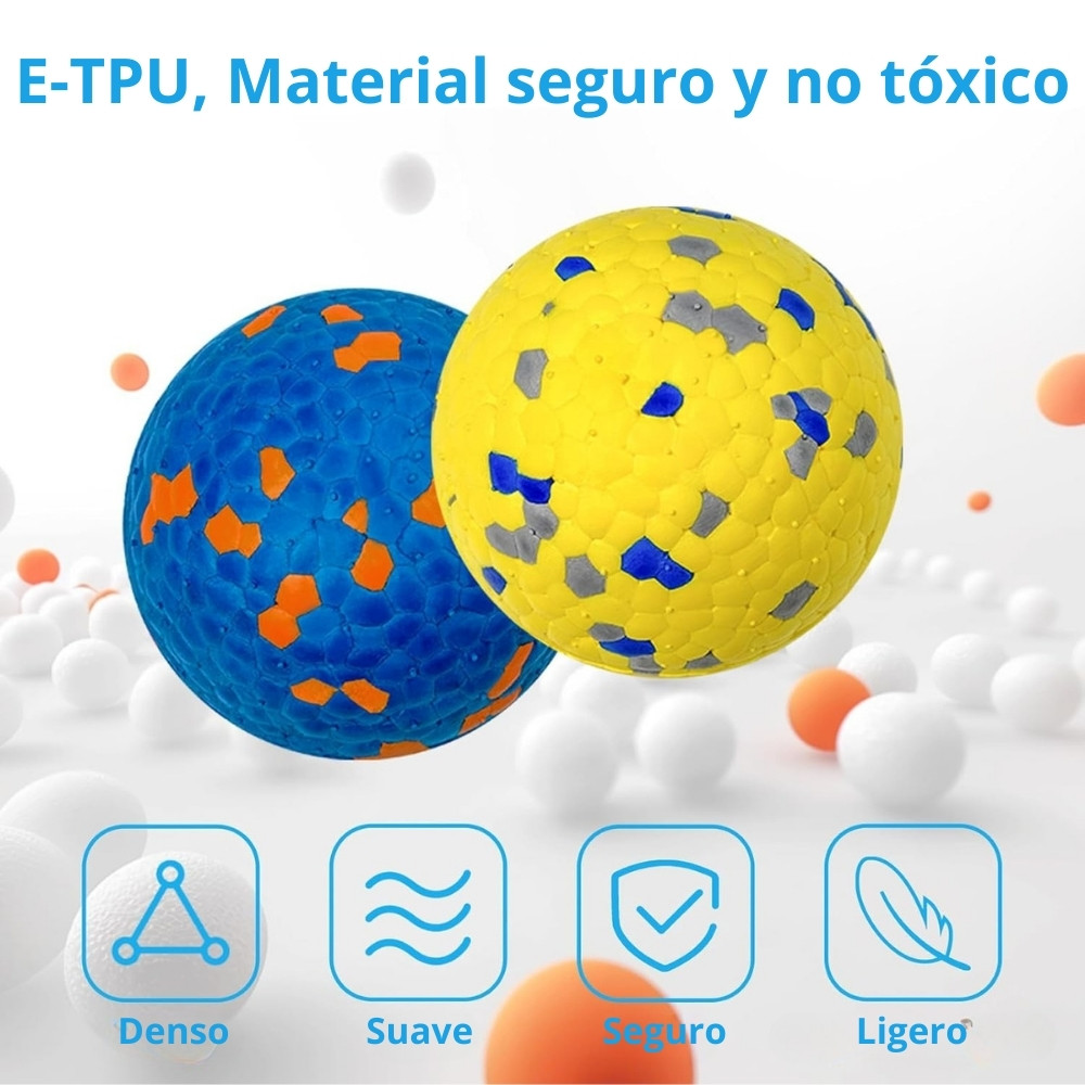 PELOTA SUPER-RESISTENTE PARA PERROS DE TODOS LOS TAMAÑOS E-TPU DIÁMETRO 7CM - 4