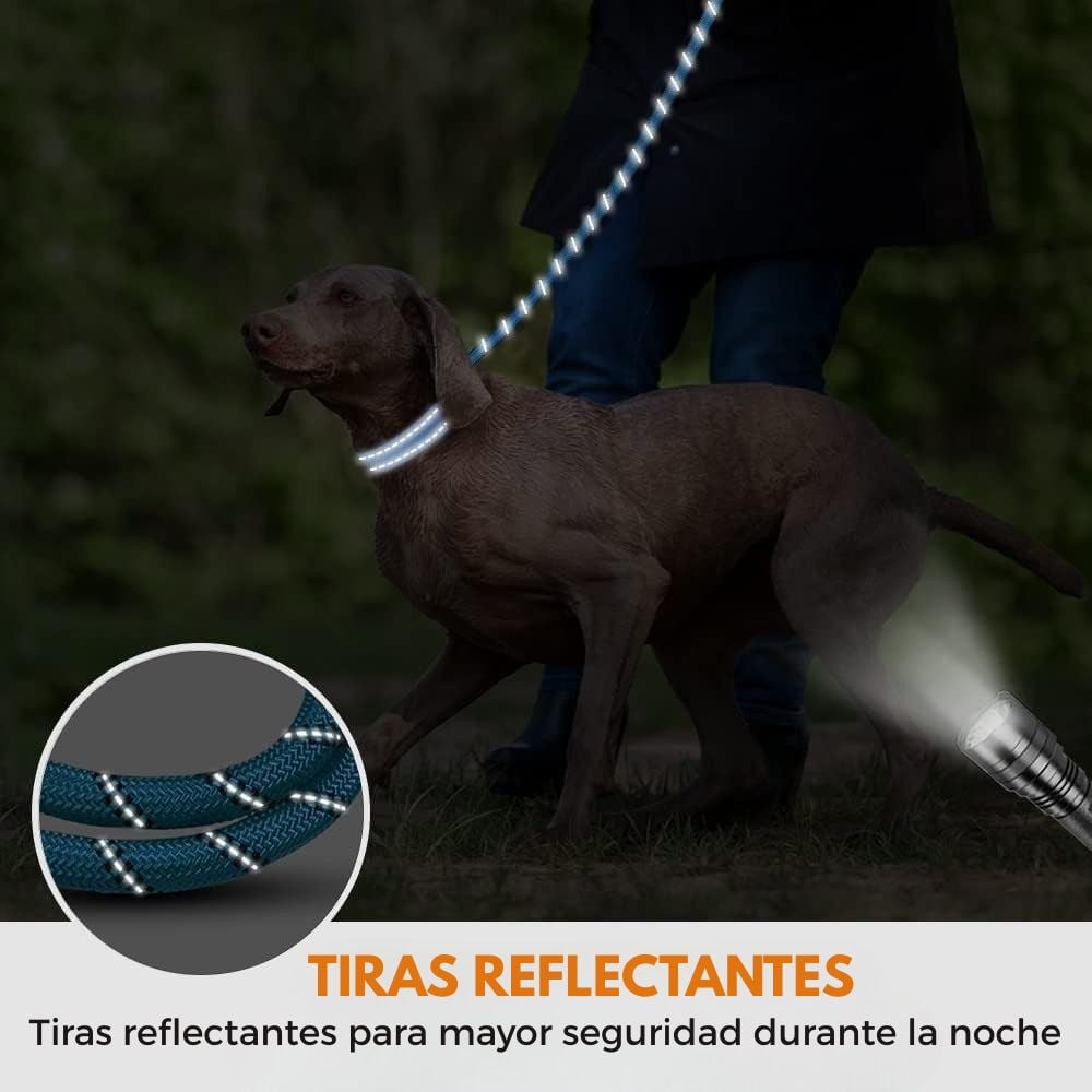 CORREA PARA PERRO REFLECTANTE CON ASA ACOLCHADA METRO CINCUENTA DE LARGO - 5