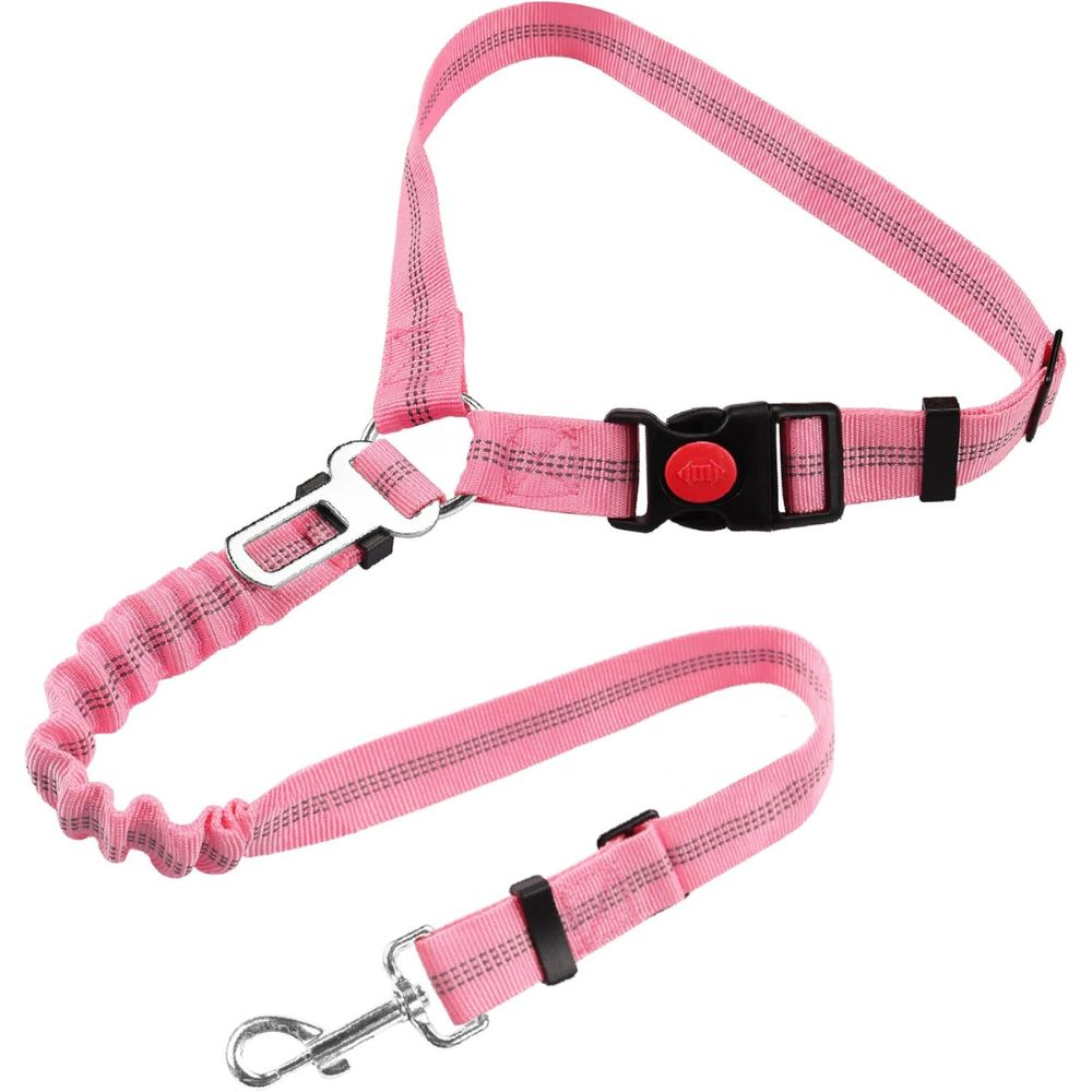 CORREA PARA PERROS DE SEGURIDAD EN COCHE AJUSTABLE MULTIFUNCIONAL 3 EN 1 - 1