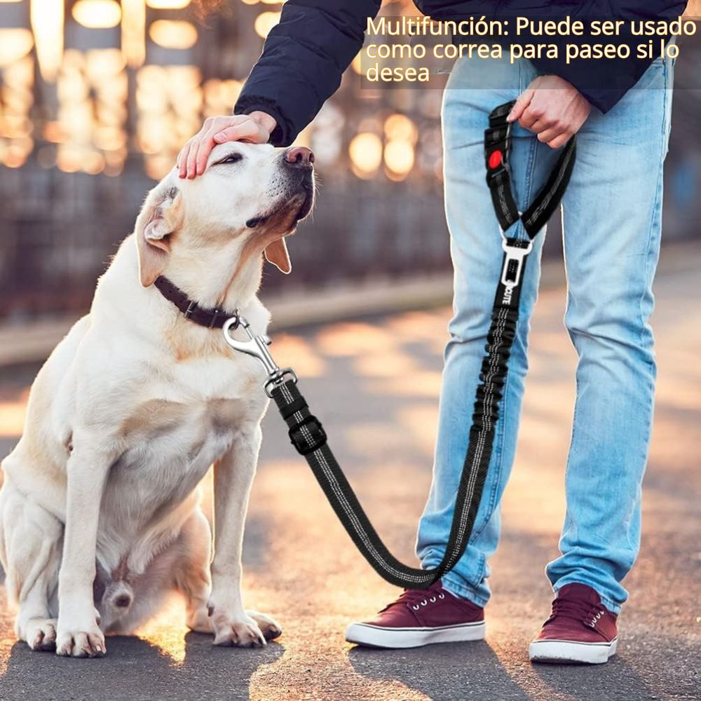 CORREA PARA PERROS DE SEGURIDAD EN COCHE AJUSTABLE MULTIFUNCIONAL 3 EN 1 - 5