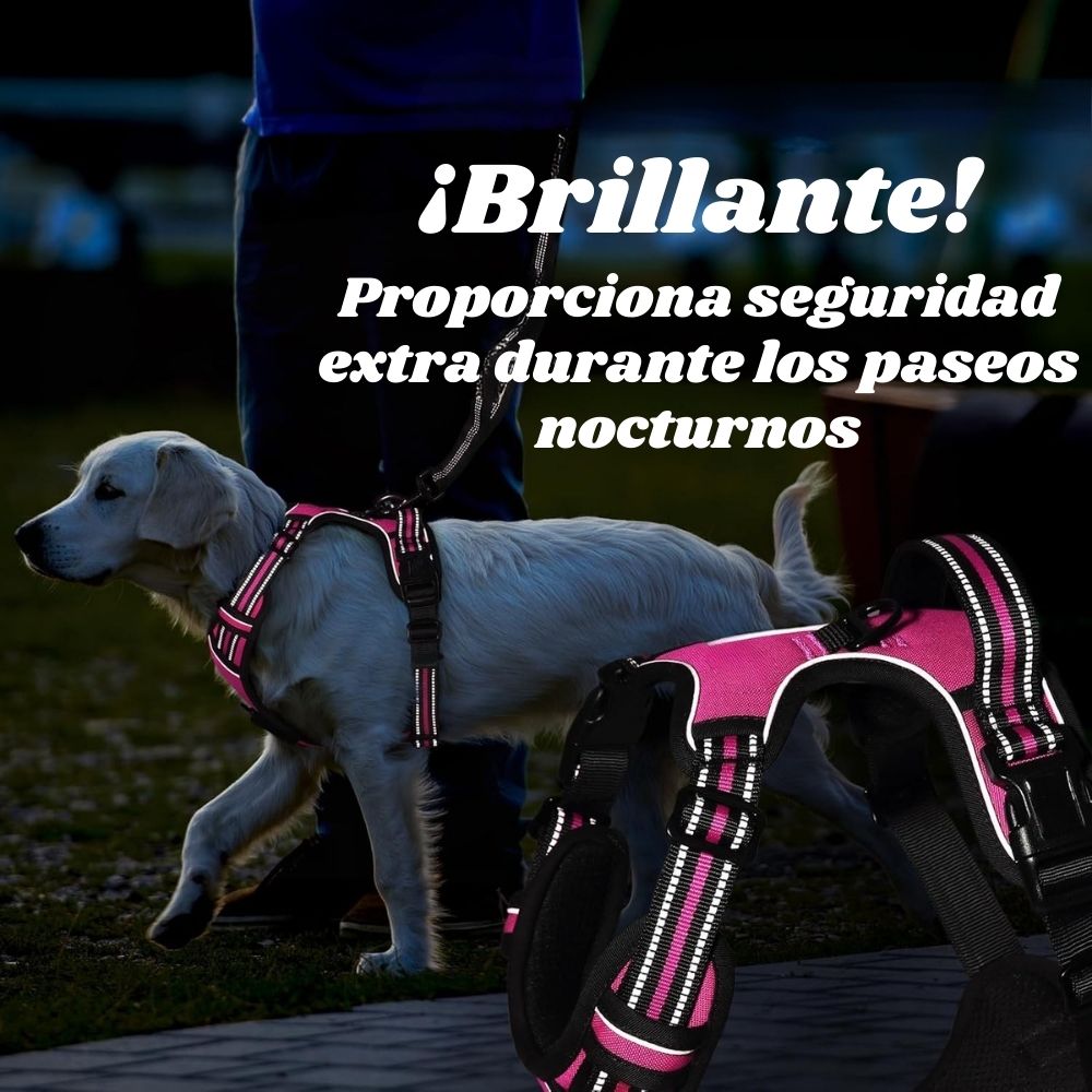 ARNÉS AJUSTABLE PARA PERRO TALLA SMALL ANTITIRONES REFLECTANTE CON ASA - 8