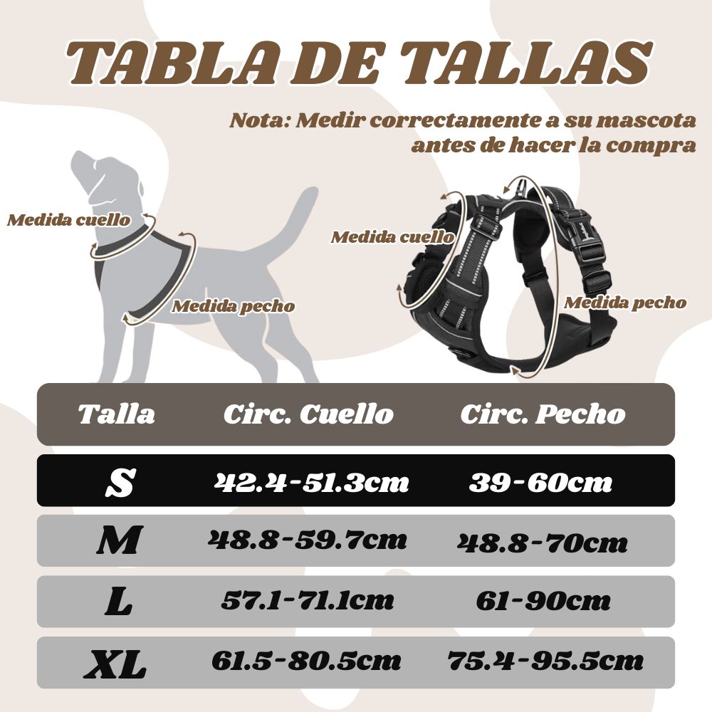 ARNÉS AJUSTABLE PARA PERRO TALLA SMALL ANTITIRONES REFLECTANTE CON ASA - 9