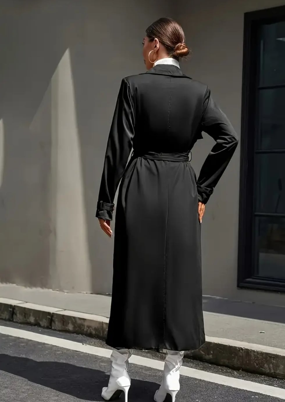 ABRIGO AMERICANO ELEGANTE PARA MUJER / NEGRO / S/M - 2