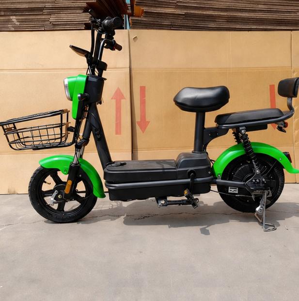 BICIMOTO DE BATERIA LITIO EXTRAIBLE 48V12AH MOTOR 500W NEGRO CON VERDE + CASCO DE REGALO - 1