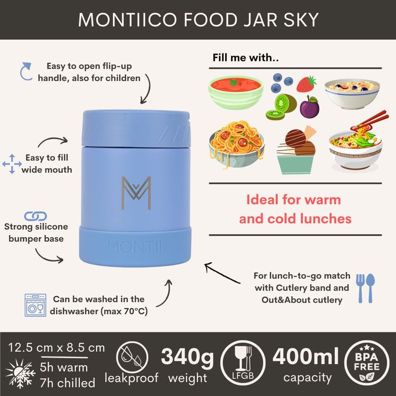TERMO 400ML ACERO INOXIDABLE COMIDA INSULADO SKY - 2
