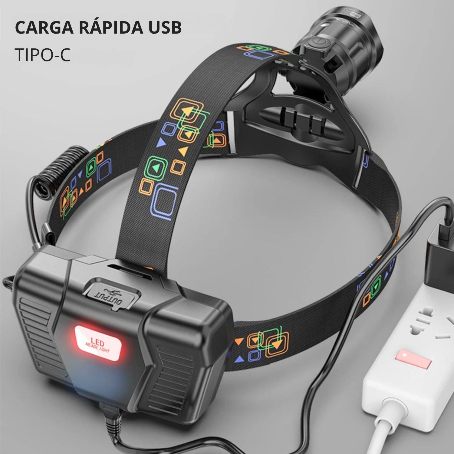 LINTERNA LIDIMI LD-L469C ALUMINIO CABEZA FRONTAL LED RECARGABLE ZOOM Y DOBLE BATERÍA TIPO C - 4