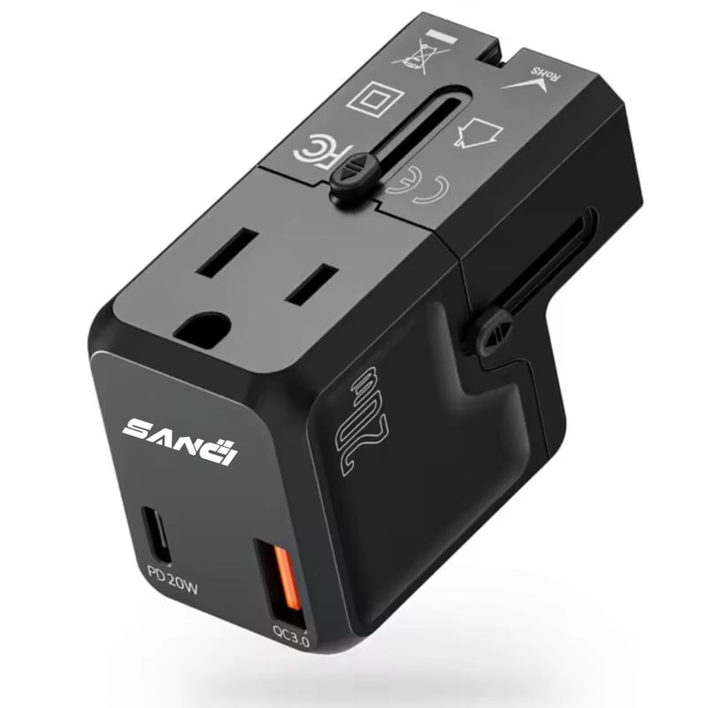 ADAPTADOR DE VIAJE ENCHUFE UNIVERSAL CARGADOR DE PARED TODO EN UNO PARA 200 PAÍSES SC-C7971 - 6