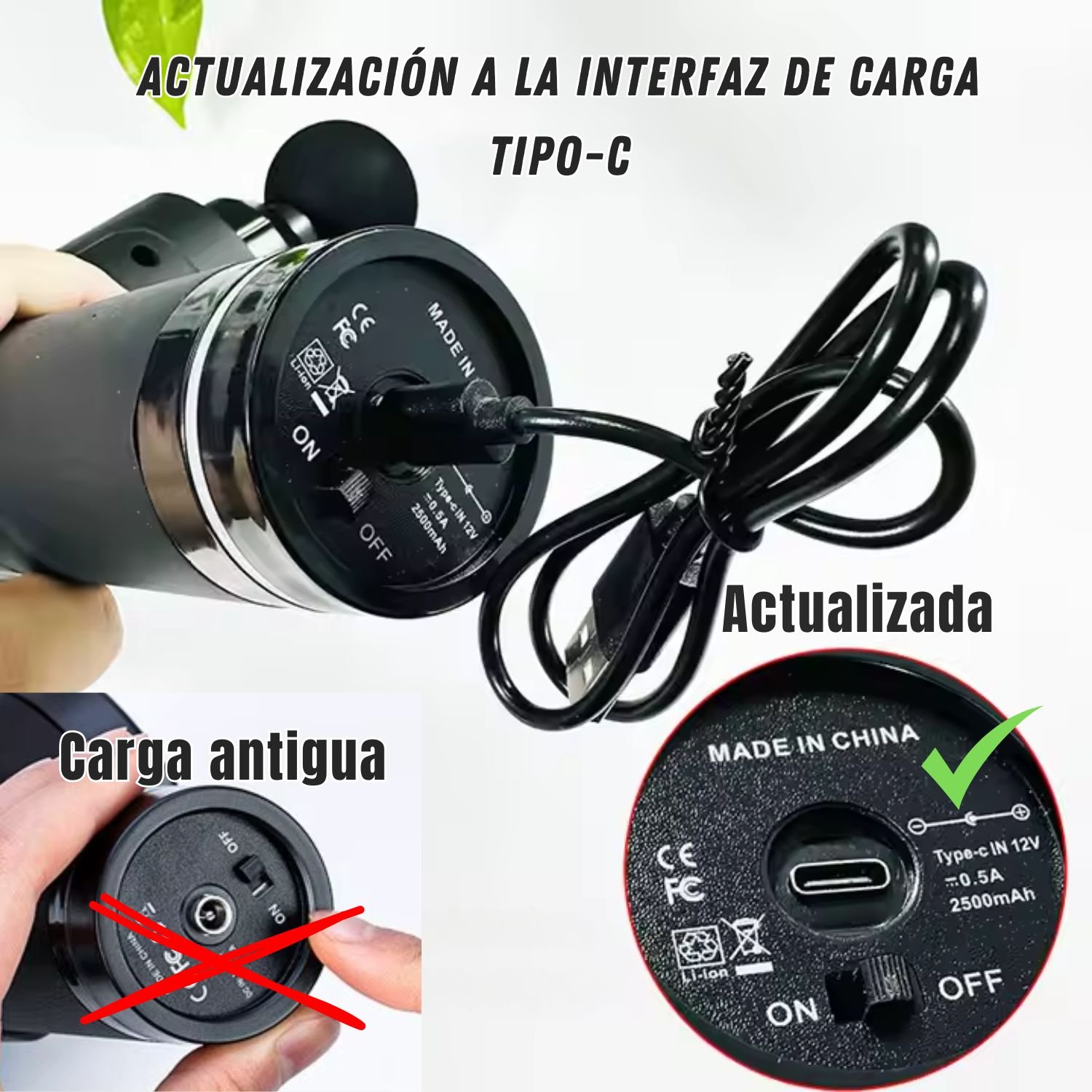 MASAJEADOR MUSCULAR ELÉCTRICO MAX GUN – 30 VELOCIDADES Y 6 CABEZALES PARA ESPALDA, CUELLO Y PIERNAS, IDEAL PARA RELAJACIÓN - 3