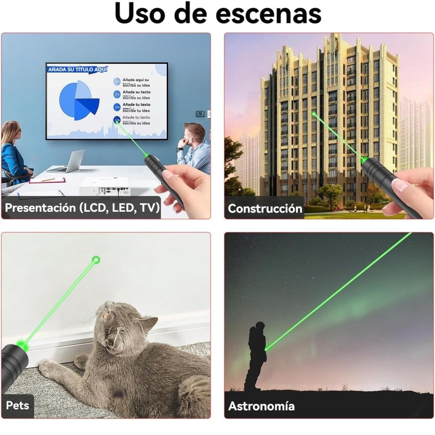 LÁSER VERDE CAFINI 3000M RECARGABLE CON 5 MODOS PARA CAMPAMENTOS, ASTRONOMÍA, EXCURSIONES Y PRESENTACIONES - 5