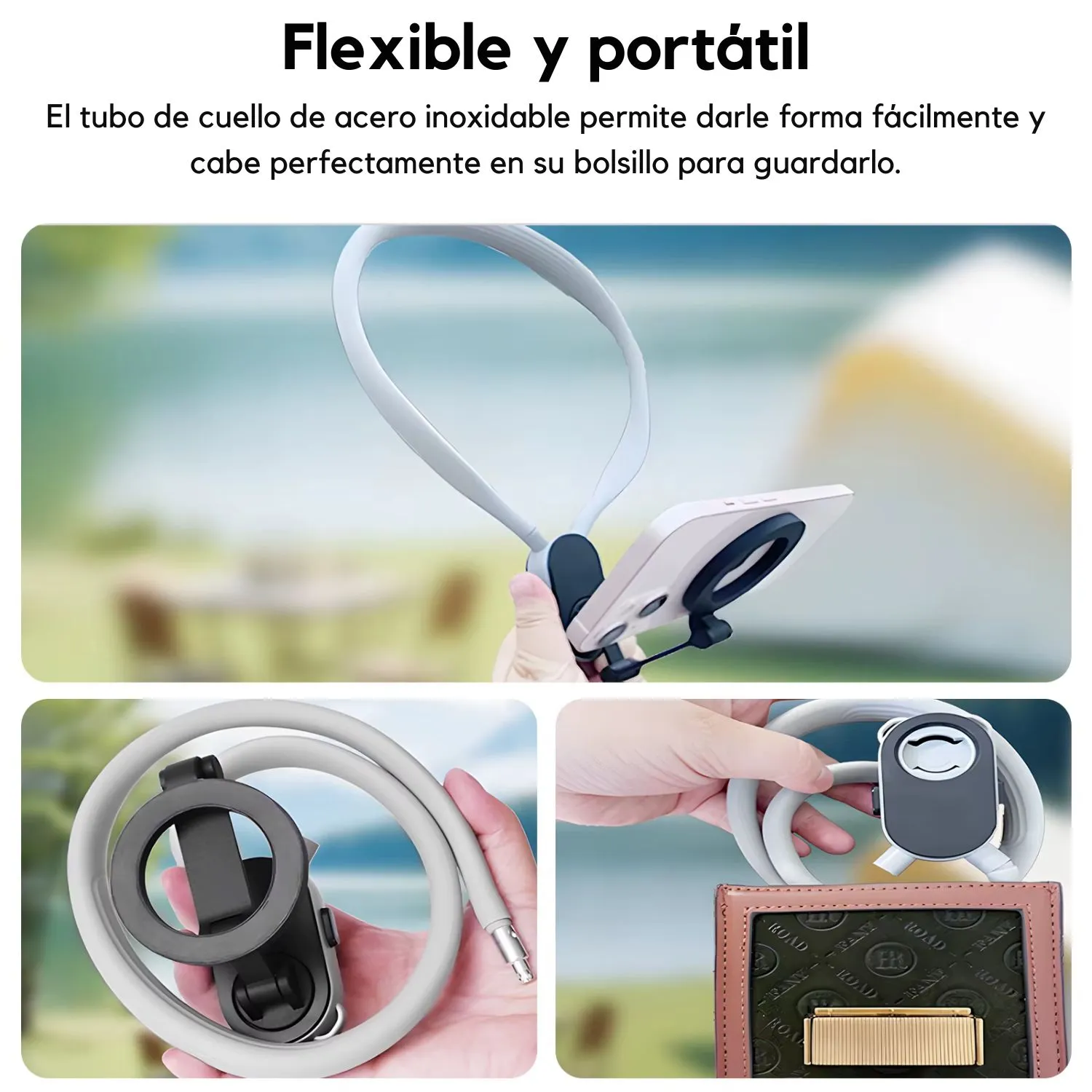 SOPORTE MAGNÉTICO DE CUELLO TASHINE PARA GOPRO, IPHONE Y ANDROID, IDEAL PARA GRABAR EN PRIMERA PERSONA Y DEPORTES EXTREMOS - 3