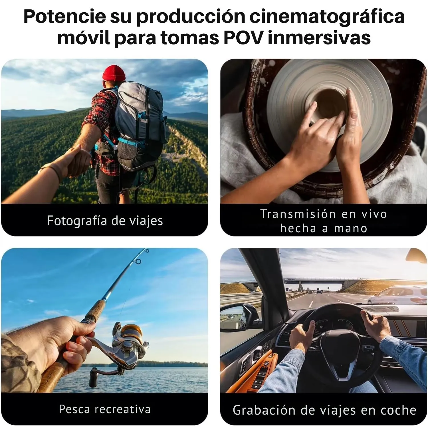 SOPORTE MAGNÉTICO DE CUELLO TASHINE PARA GOPRO, IPHONE Y ANDROID, IDEAL PARA GRABAR EN PRIMERA PERSONA Y DEPORTES EXTREMOS - 6