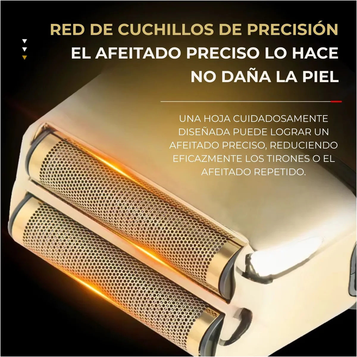 Afeitadora Eléctrica Kemei KM-TX10 Shaver Profesional Recargable USB Dorado - 5