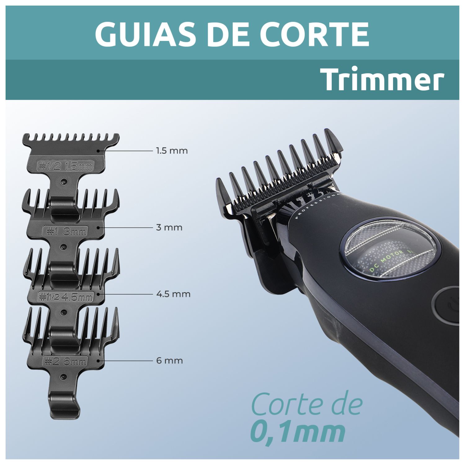 CORTADORA PELO PATILLERA VGR V-880T PROFESIONAL BLDC 7200RPM RECARGABLE - 9