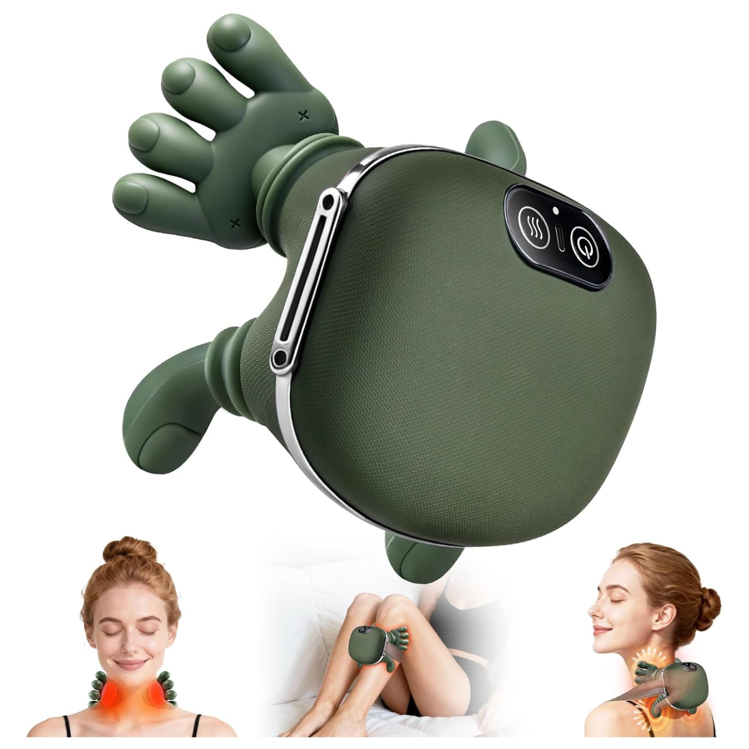 MASAJEADOR DE CUELLO Y HOMBROS CON CALOR 4D, AMASAMIENTO PROFUNDO Y MASAJE SHIATSU - 1