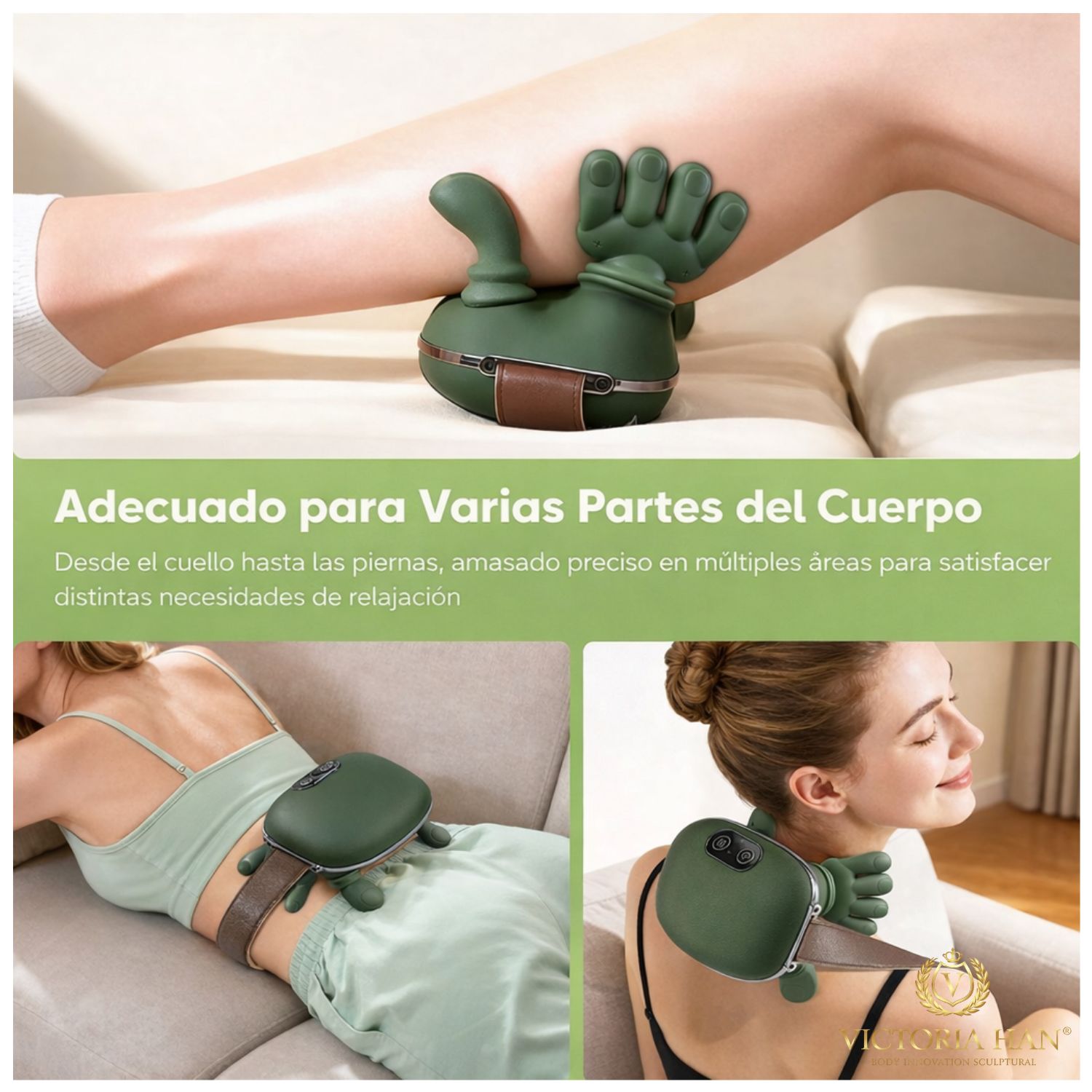 MASAJEADOR DE CUELLO Y HOMBROS CON CALOR 4D, AMASAMIENTO PROFUNDO Y MASAJE SHIATSU - 9
