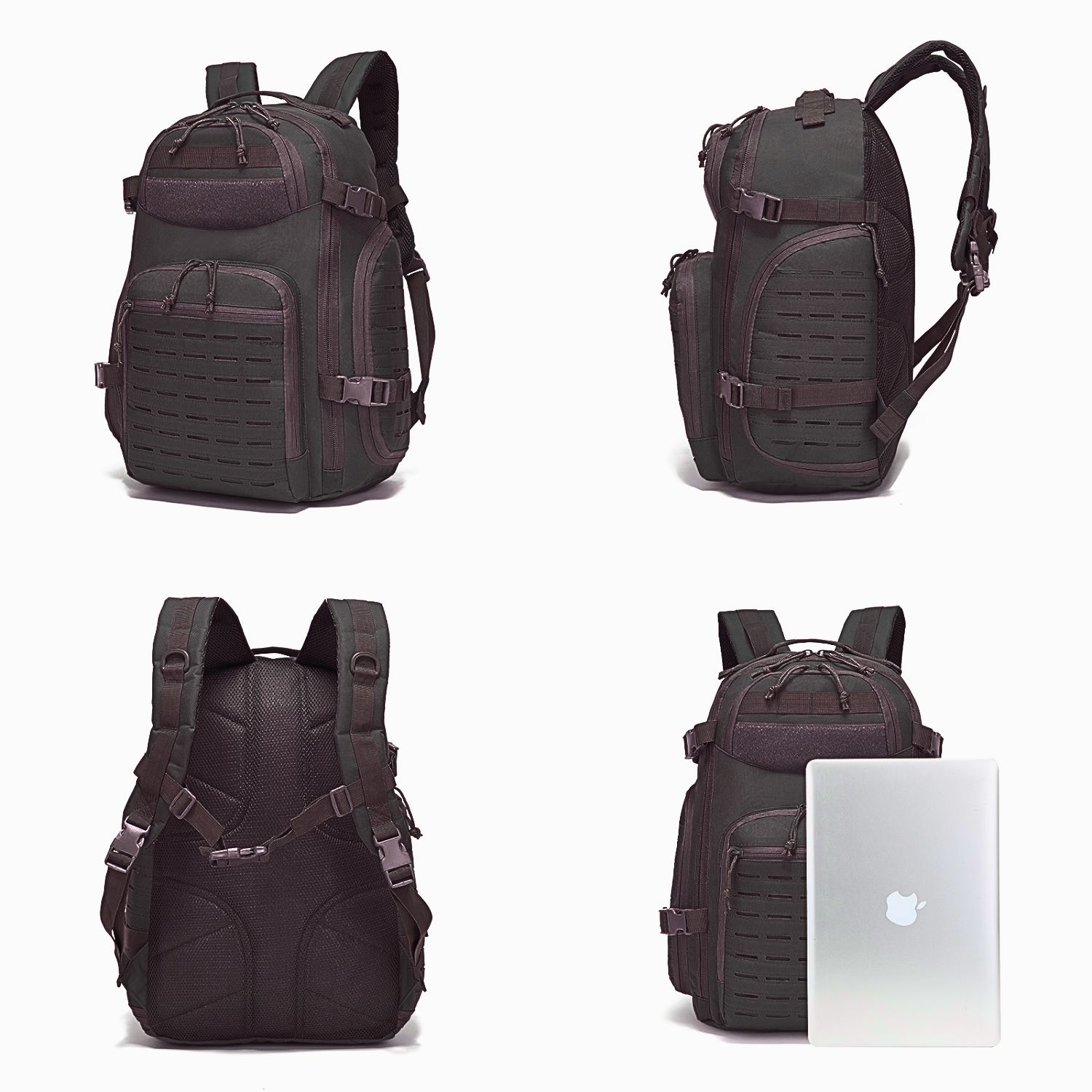 MOCHILA TÁCTICA MILITAR 50L SISTEMA MOLLE RESISTENTE IMPERMEABLE PARA CAMPING VIAJES TREKKING TRABAJO Y USO DIARIO - 8