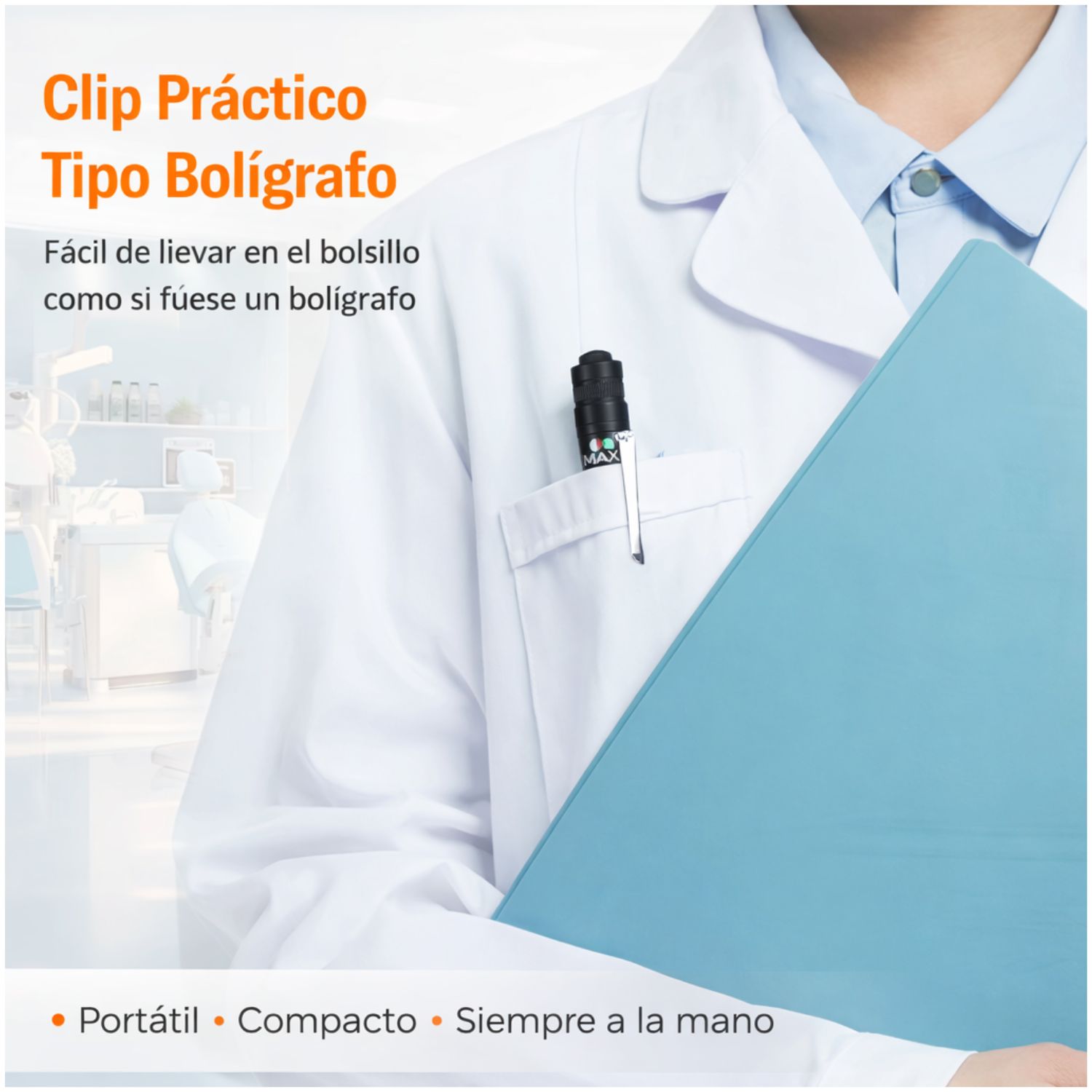 LINTERNA CLÍNICA PROFESIONAL LED PARA DIAGNÓSTICO LUZ BLANCA AMARILLA PORTÁTIL PARA OÍDOS NARIZ GARGANTA - 5