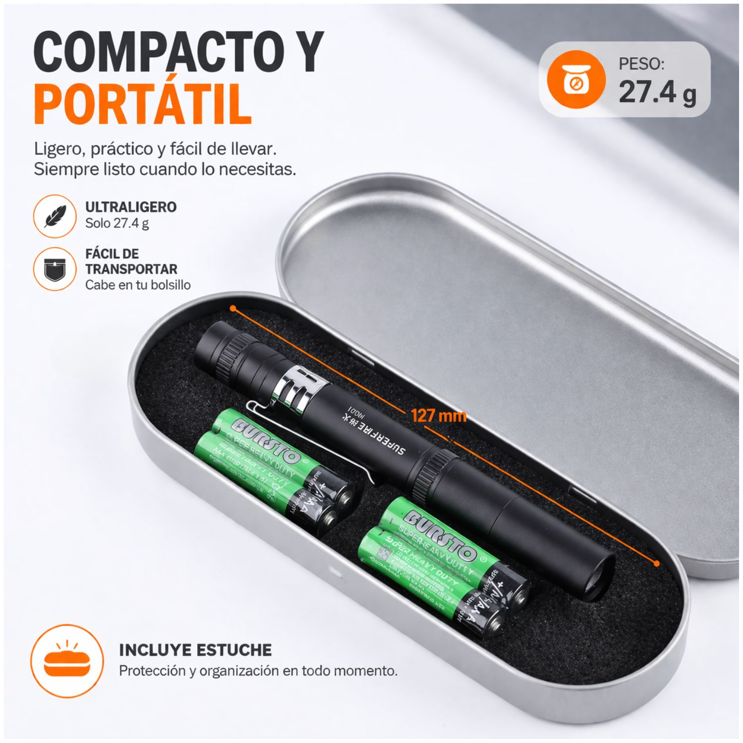 LINTERNA CLÍNICA PROFESIONAL LED PARA DIAGNÓSTICO LUZ BLANCA AMARILLA PORTÁTIL PARA OÍDOS NARIZ GARGANTA - 6