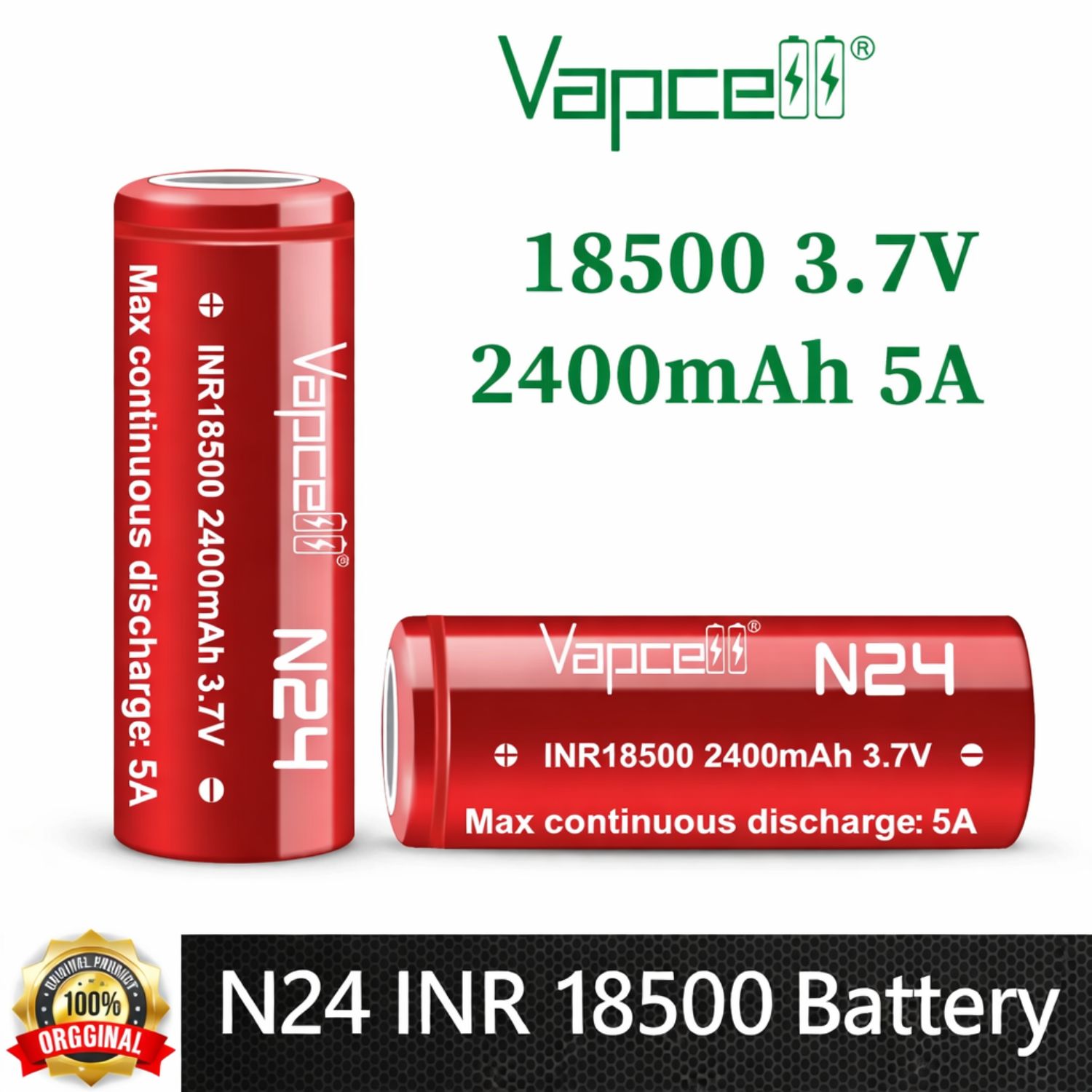 PILA 18500 RECARGABLE 2400MAH 3.7V LITIO PARA LINTERNAS LED JUGUETES EQUIPOS PORTÁTILES Y MÁS - 3