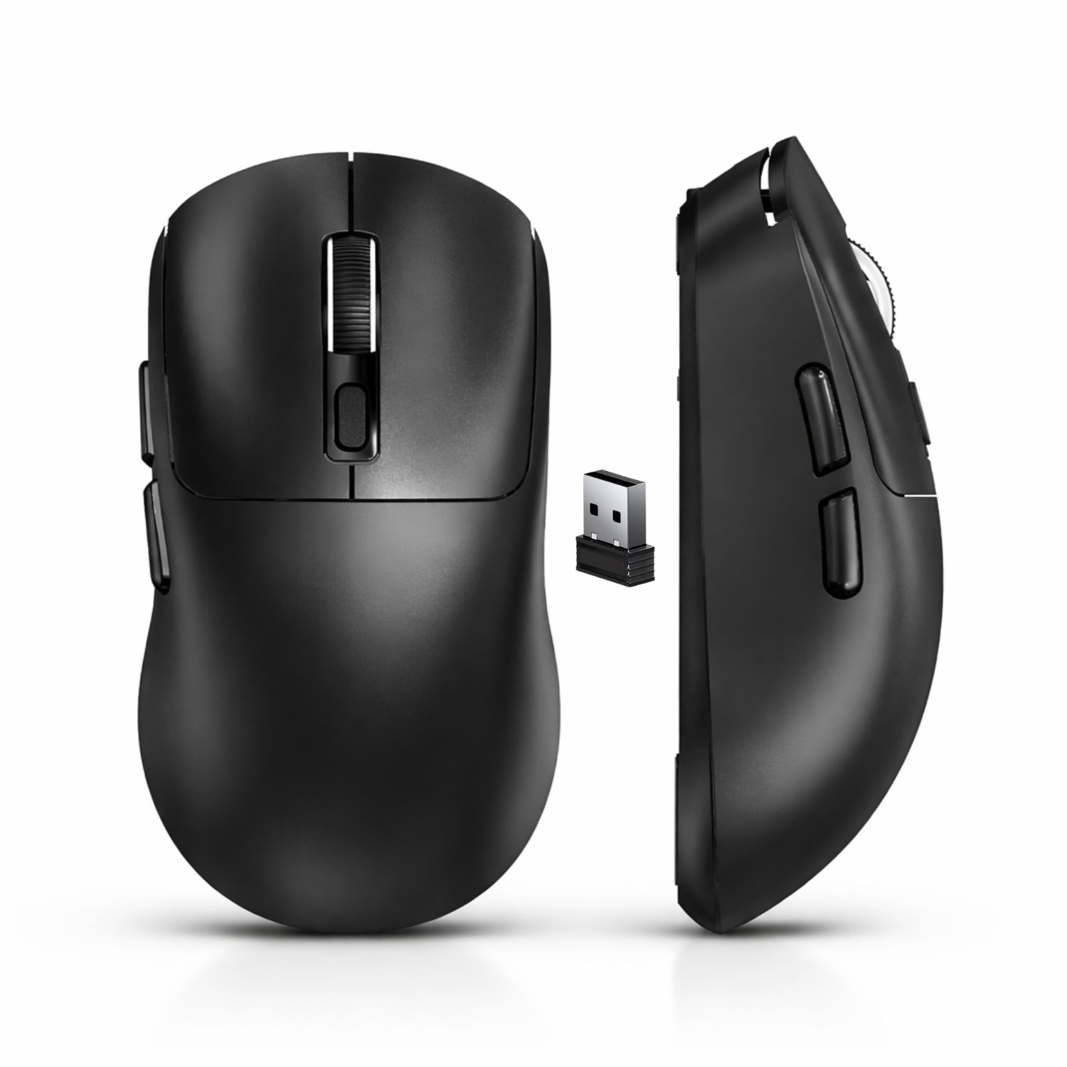 MOUSE INALÁMBRICO BLUETOOTH 2.4G RECARGABLE TIPO C DPI AJUSTABLE 800 1600 2400 ERGONÓMICO PARA LAPTOP PC - 1